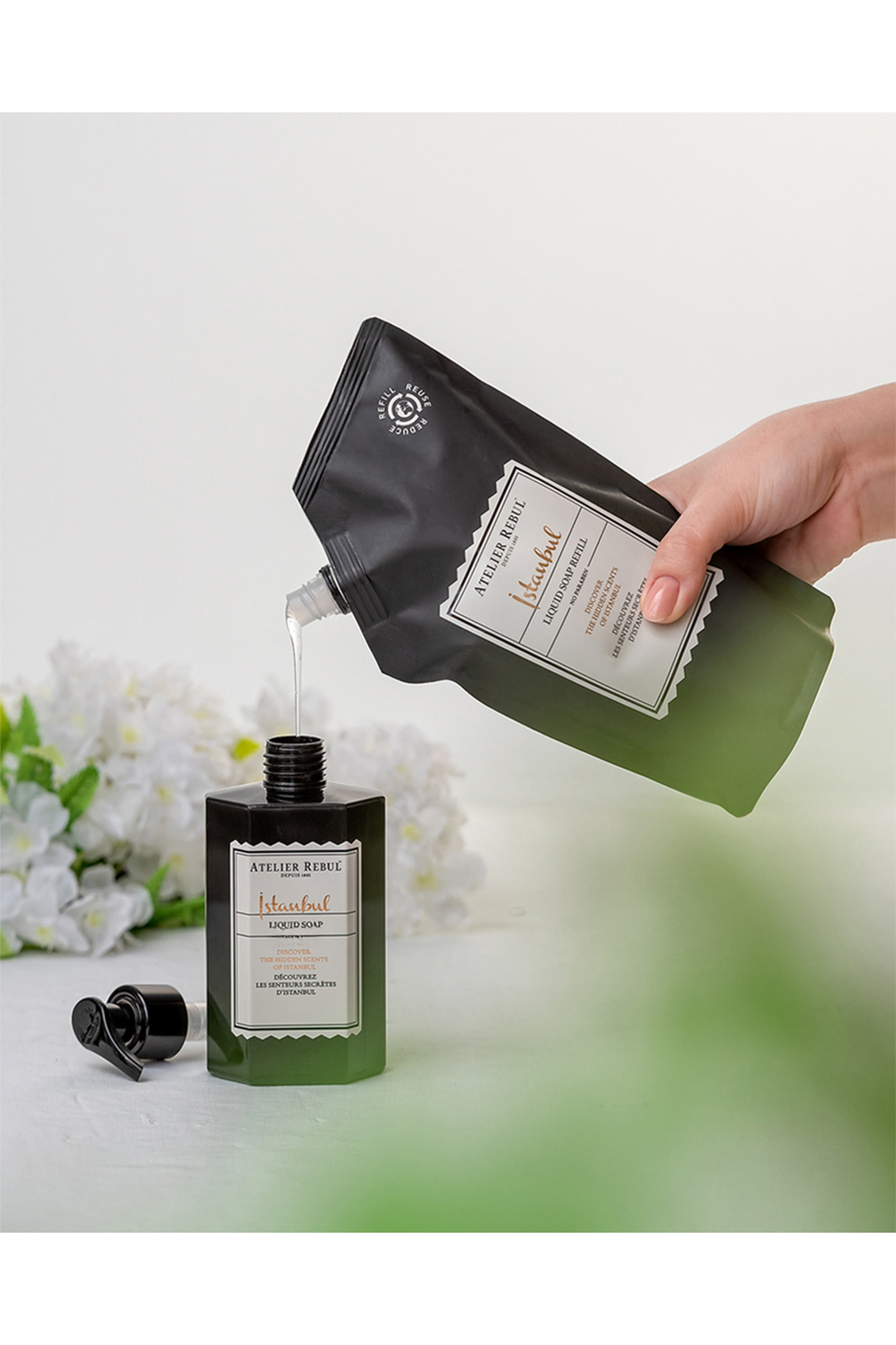 عبوة إعادة ملء صابون إسطنبول السائل