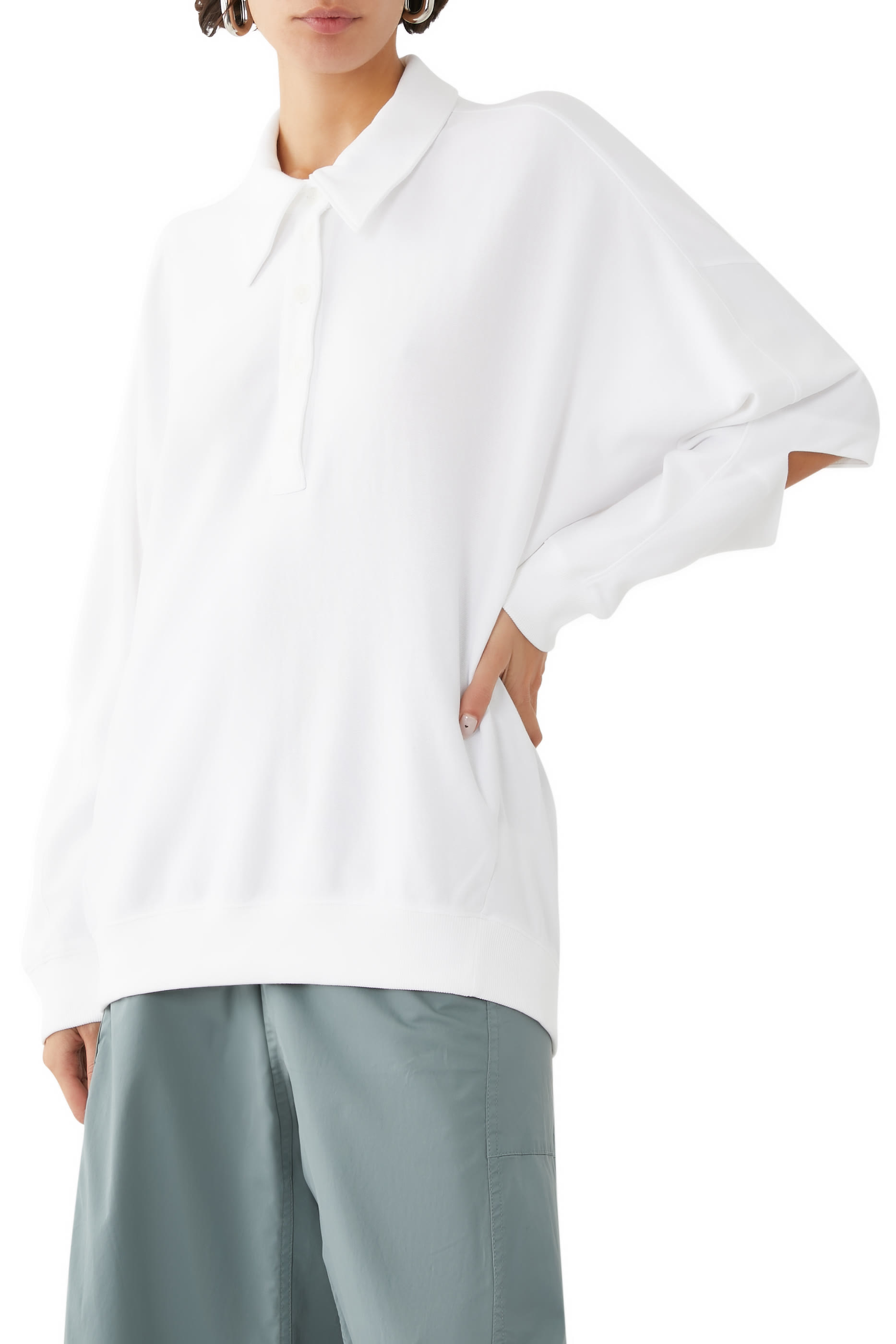 سويت شيرت بولو سامر سويتشيرتينج بياقة بولو