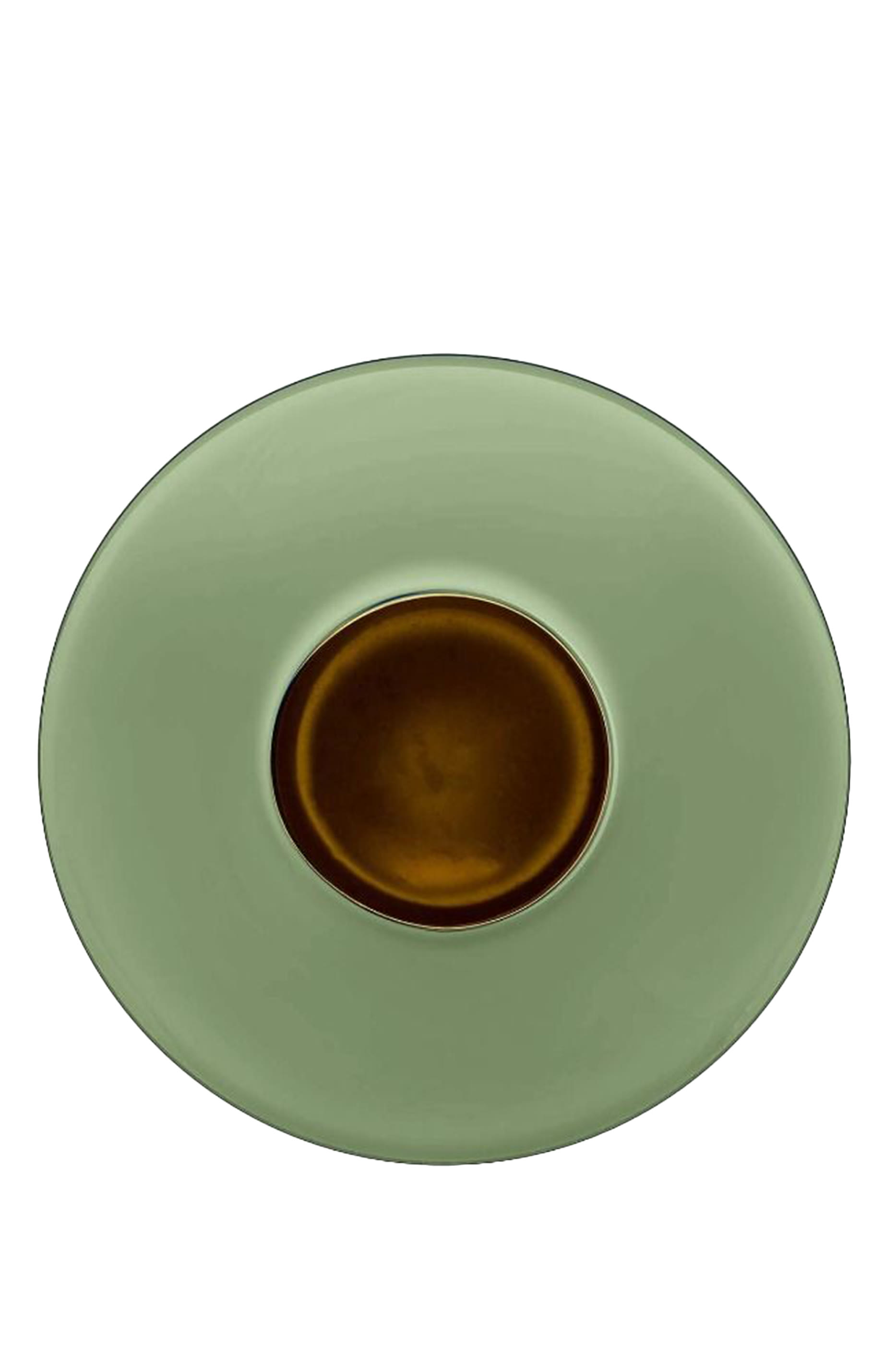 مزهرية معدنية بتصميم بيضاوي