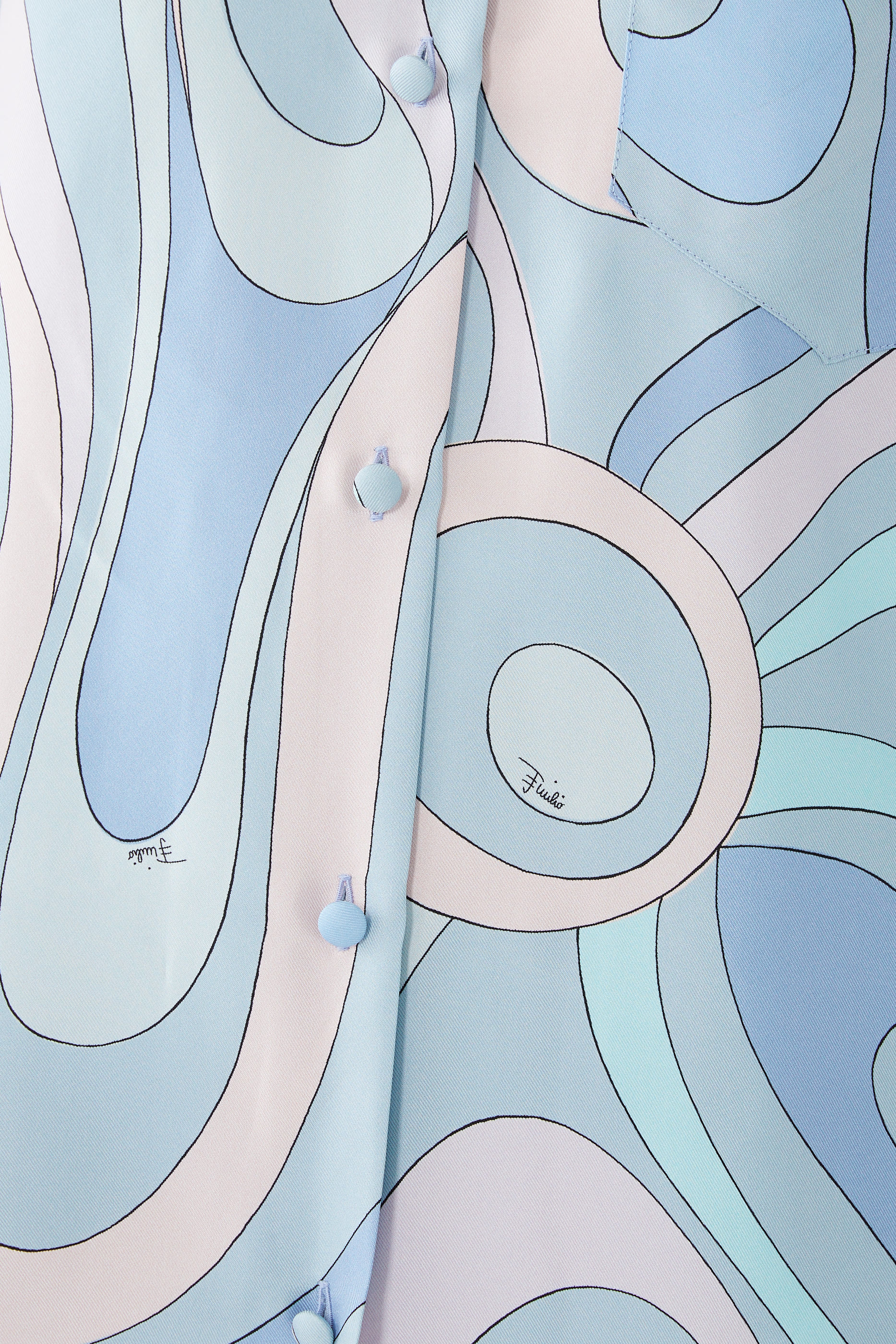 قميص بطبعة مارمو حرير تويل