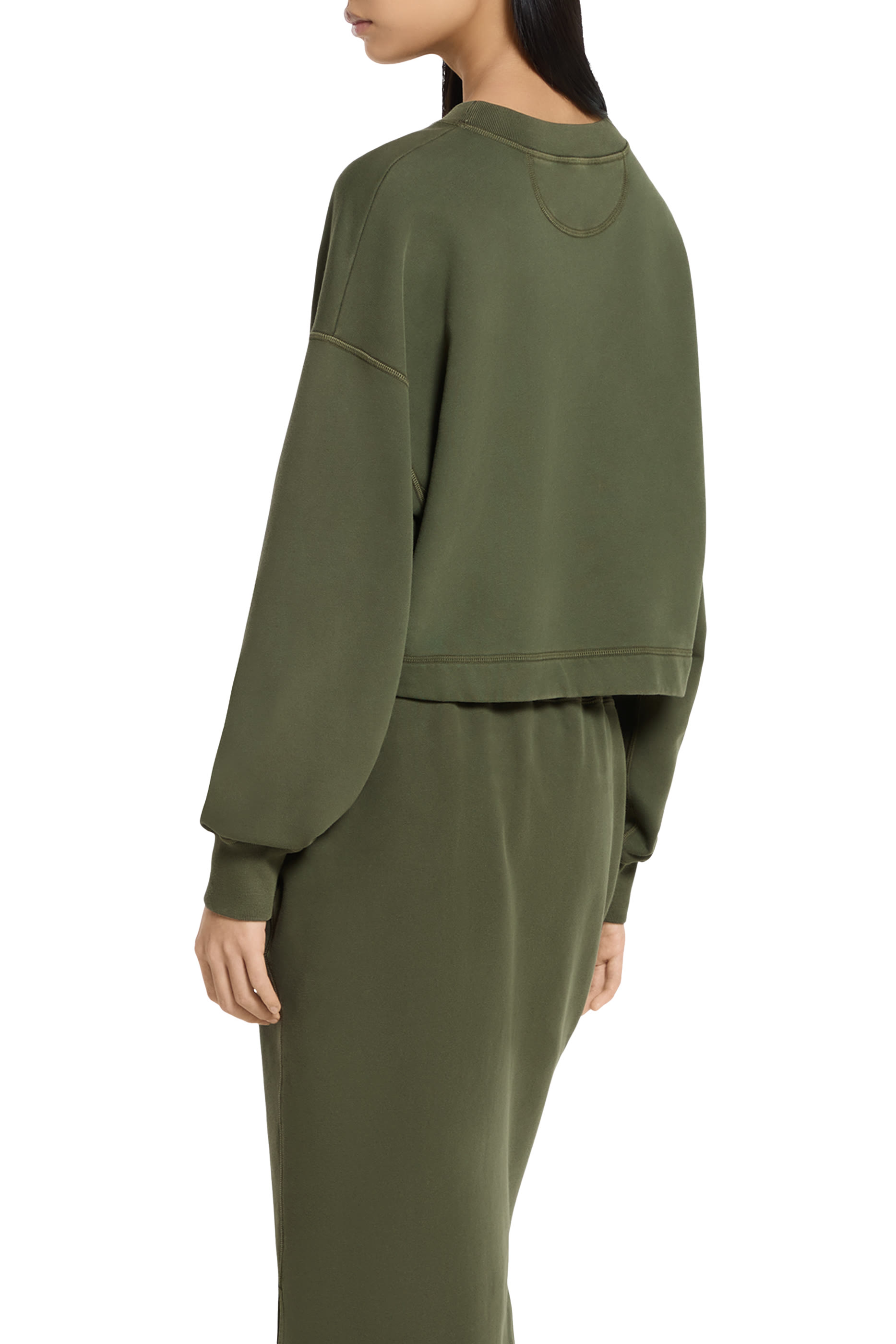 سويت شيرت مطرز بشعار الماركة قطن جيرسيه