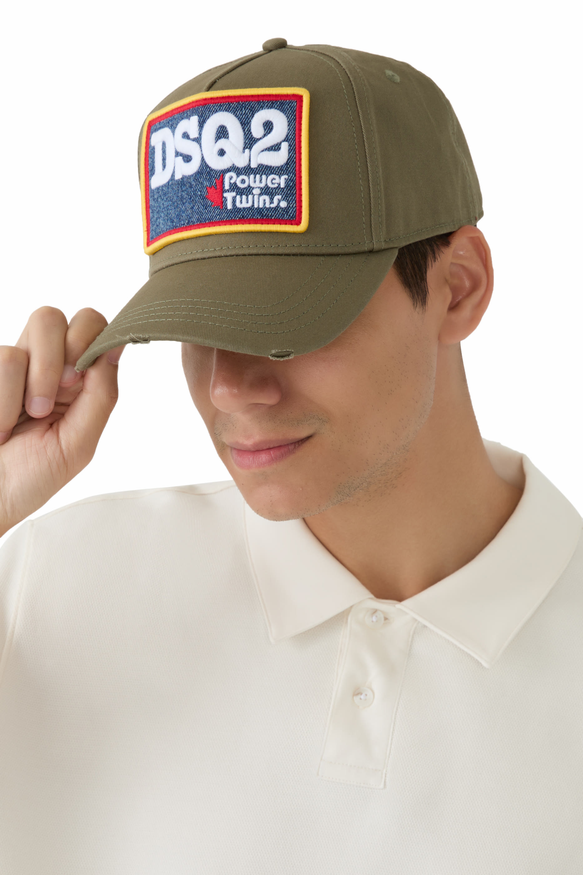 كاب بيسبول كاتن برقعة شعار الماركة