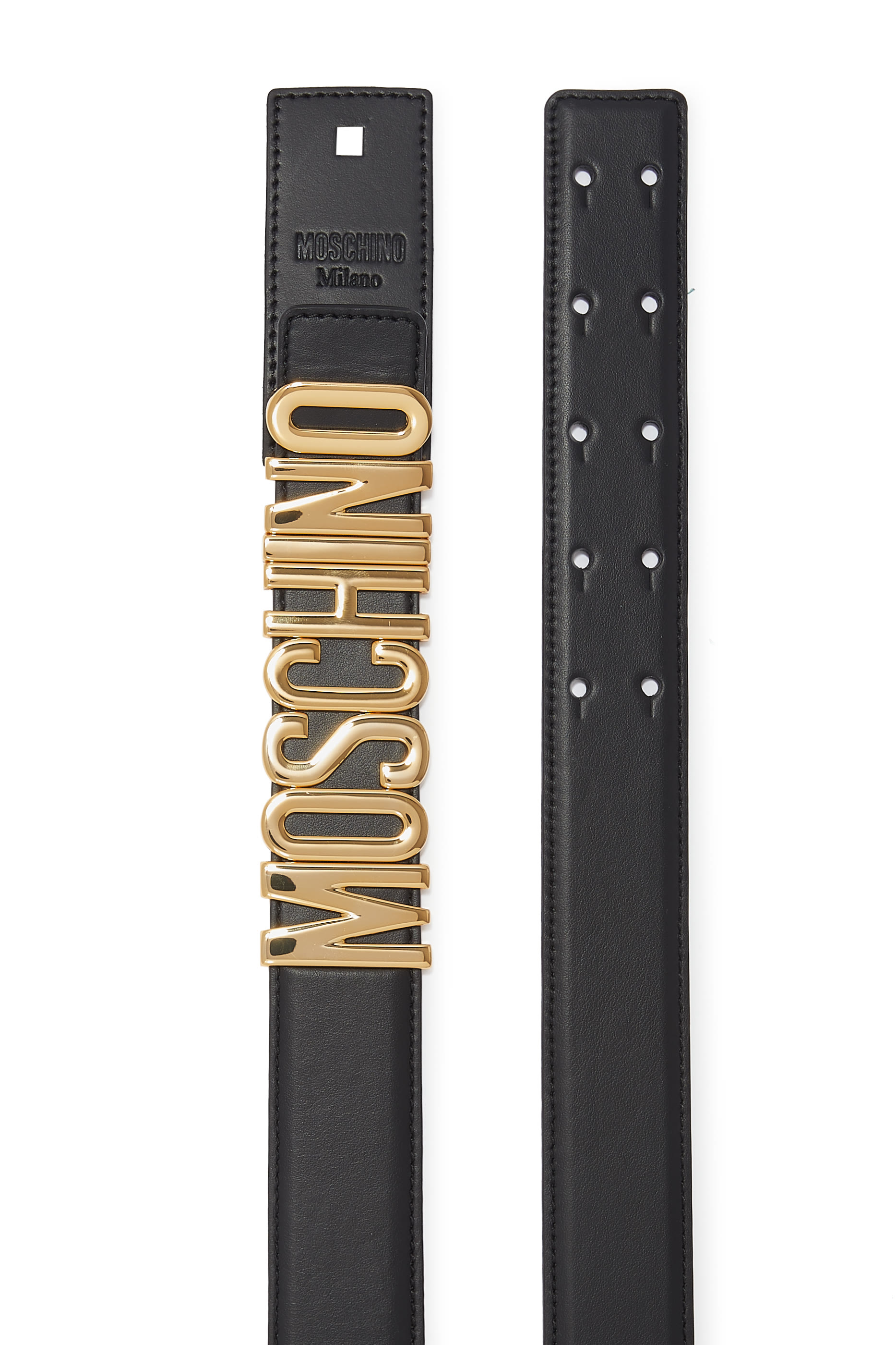 حزام بشعار الماركة ذهبي اللون