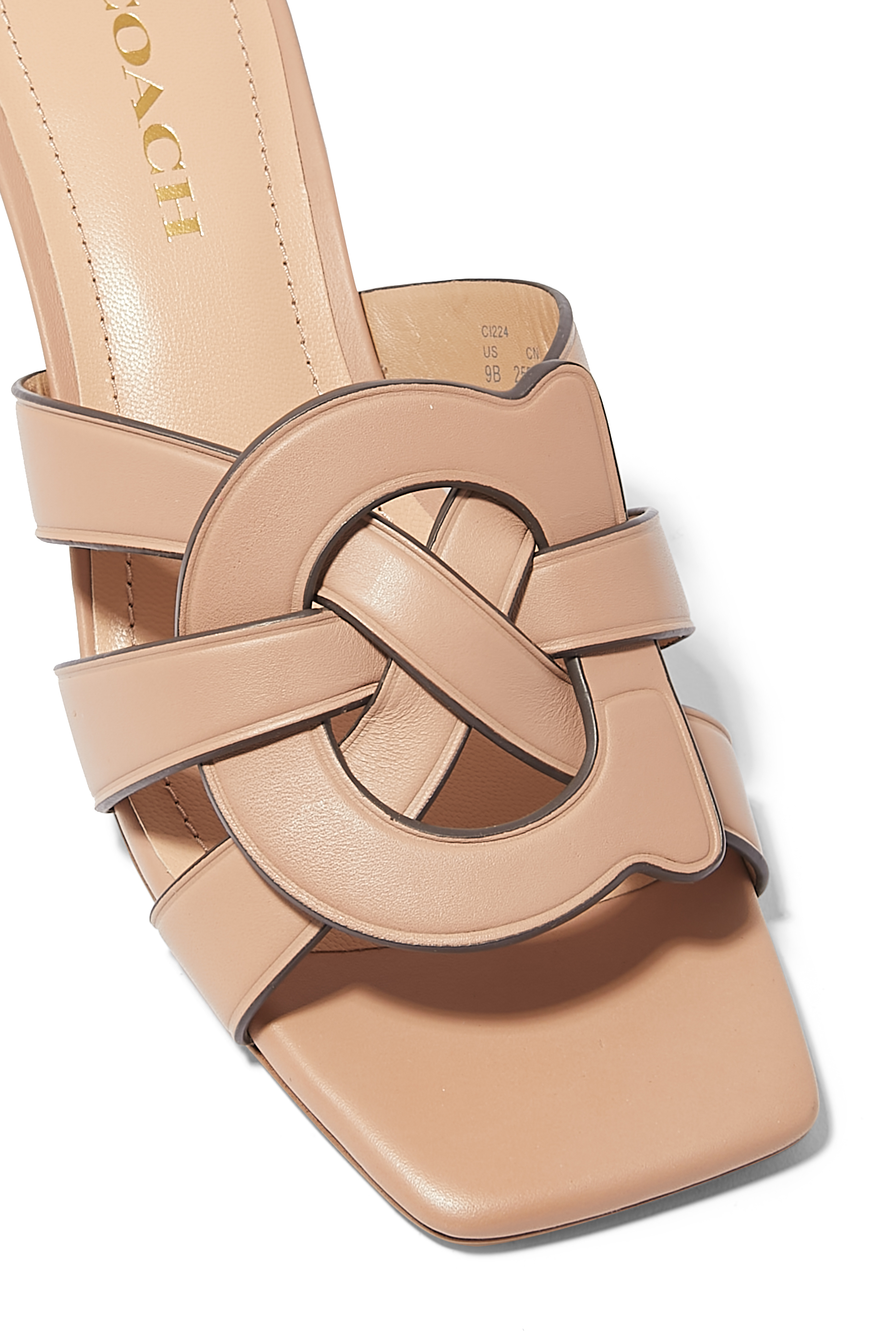 صندل تيلي 60 بحرف شعار الماركة جلد