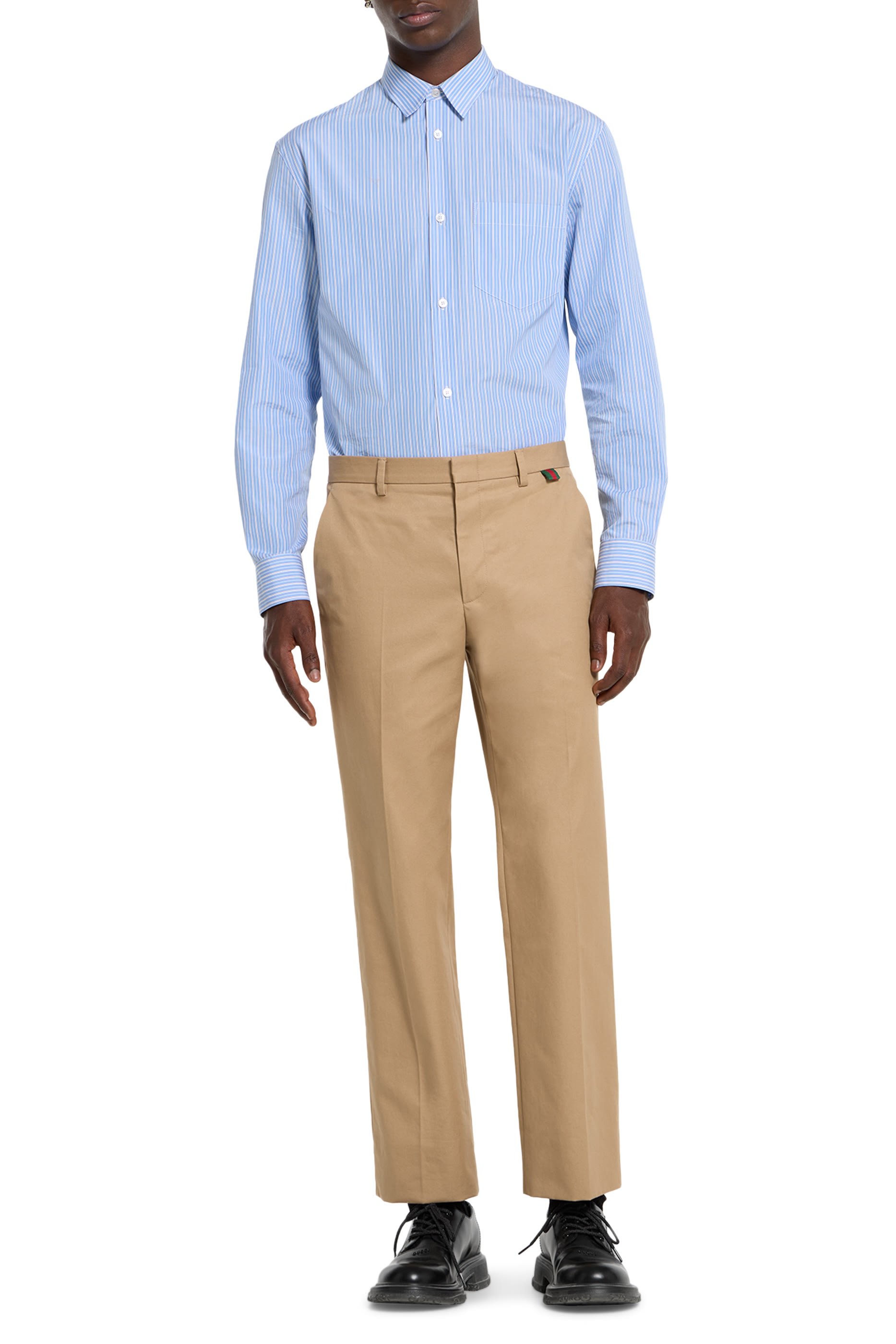 بنطال بشريط ويب حرير تويل