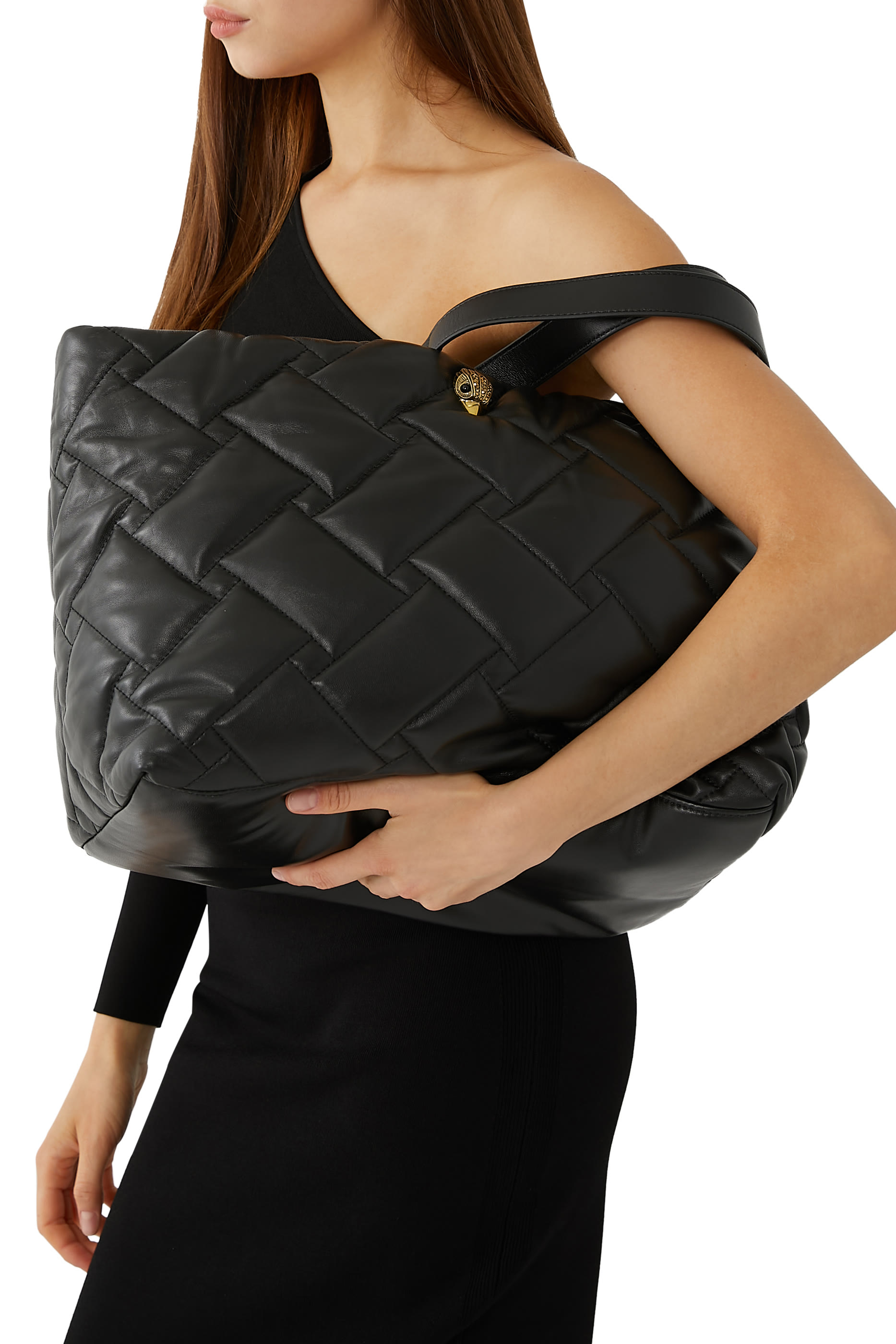 حقيبة يد كنسينغتون مبطنة كبيرة جلد