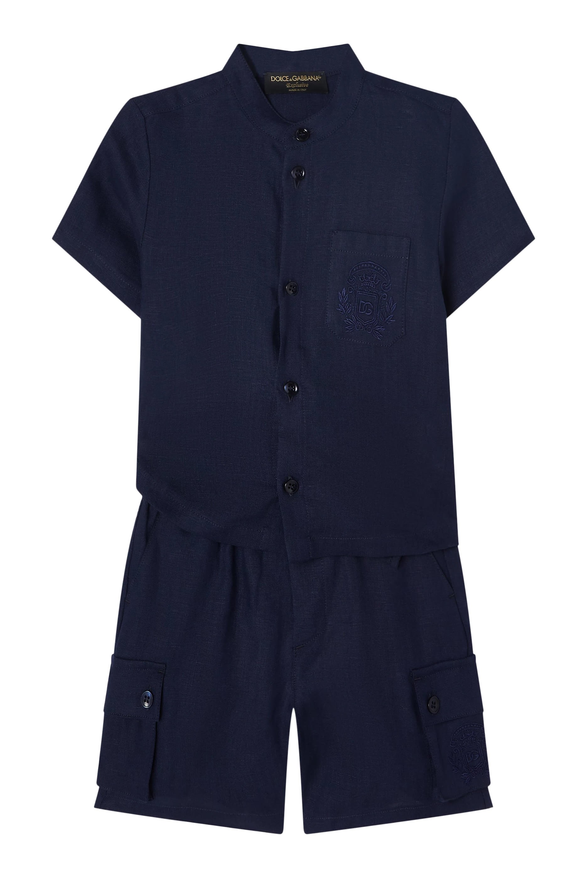 Kids Button-Up Linen Shirt