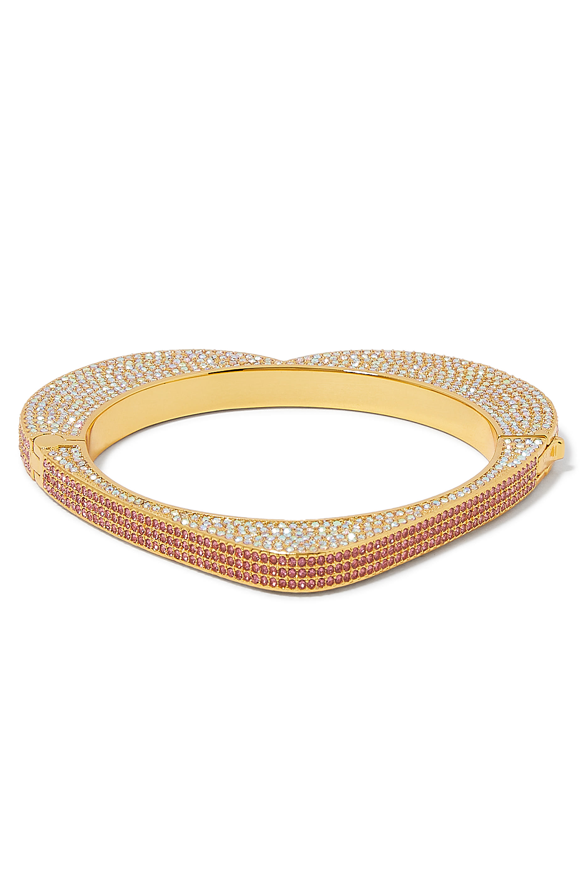 سوار بتصميم قلب بأحجار بافيه