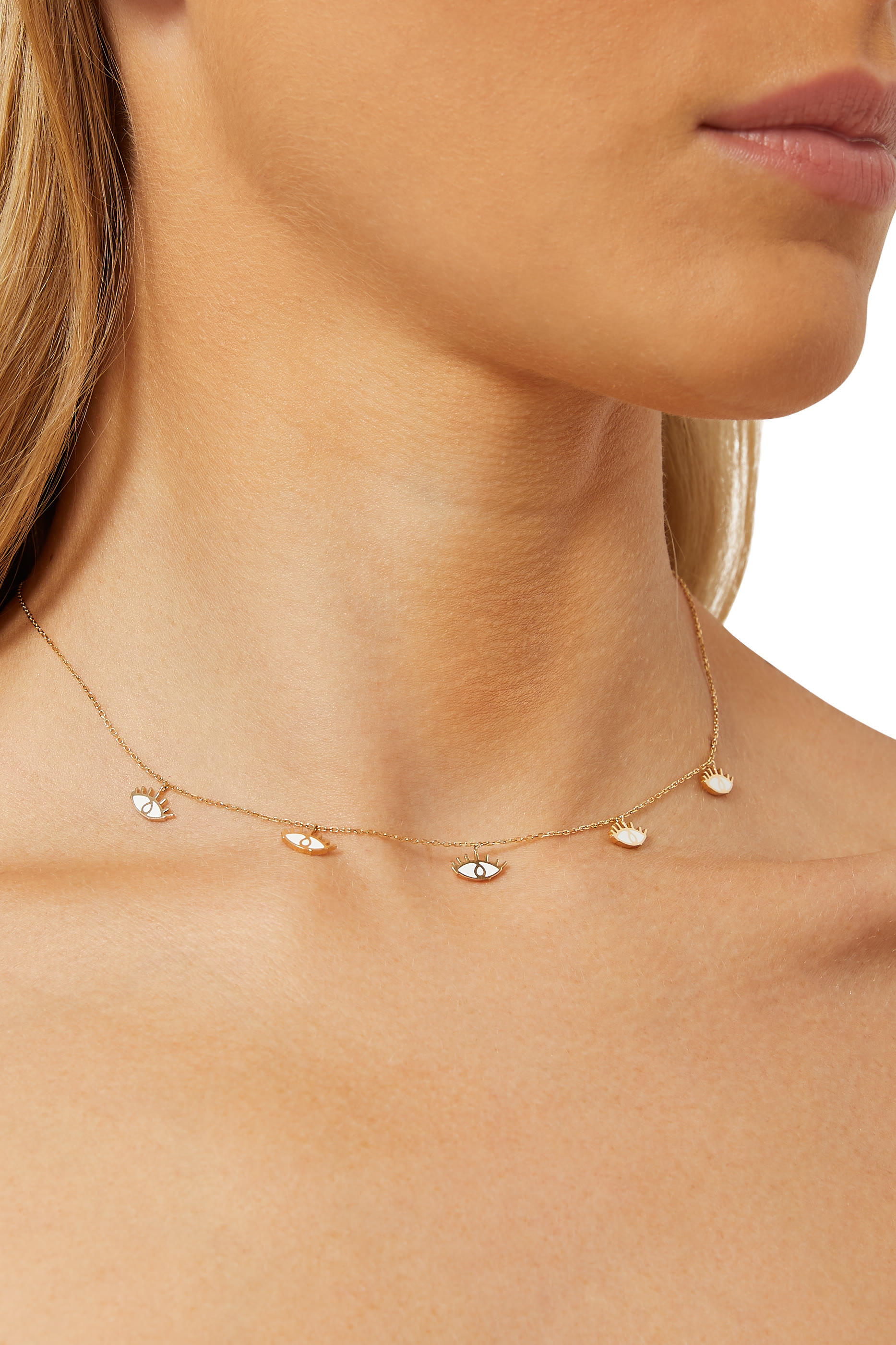 قلادة بدلّاية عين الحسود مطلية بمينا