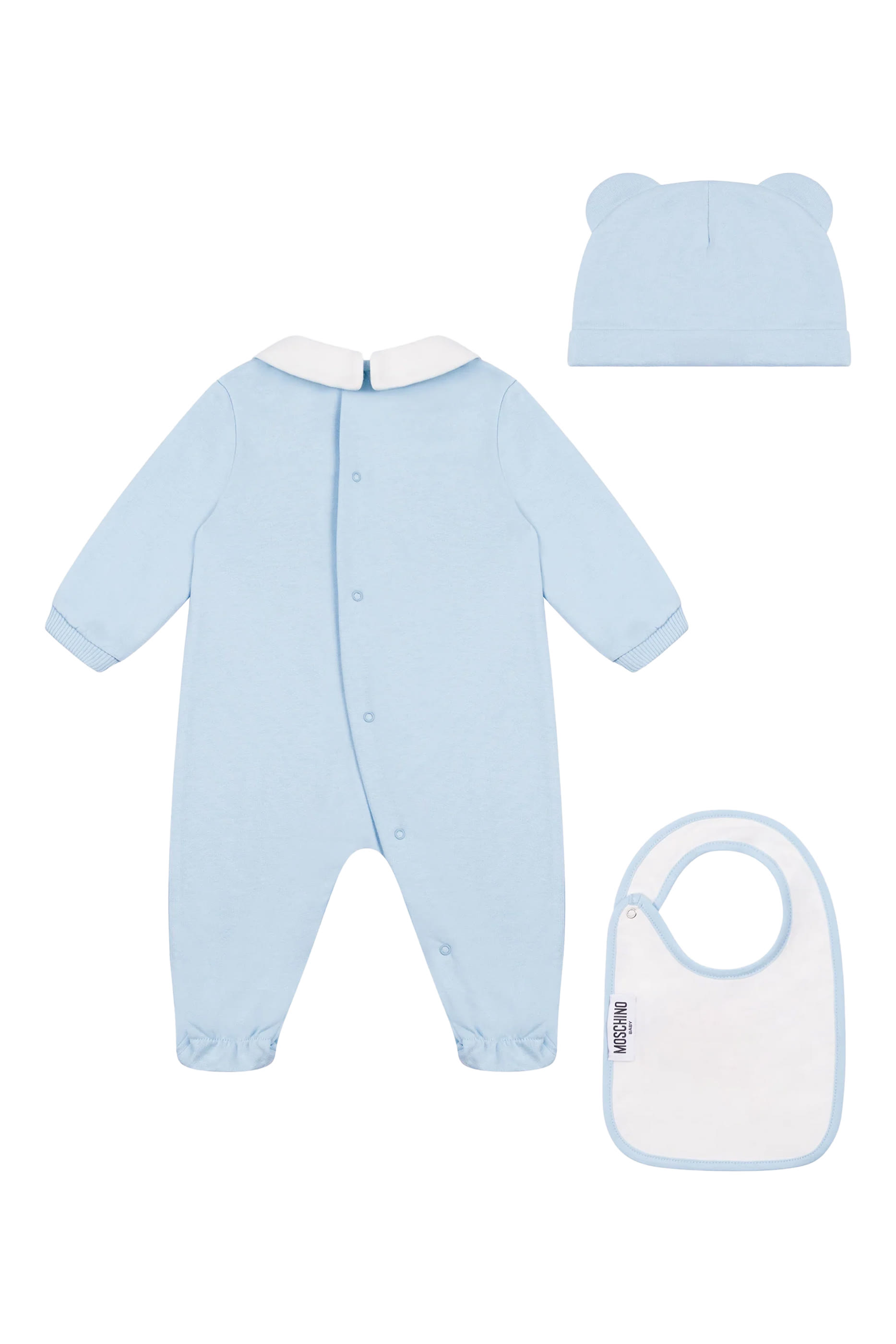Kids Teddy Bear Cotton Romper, Hat and Bib Set