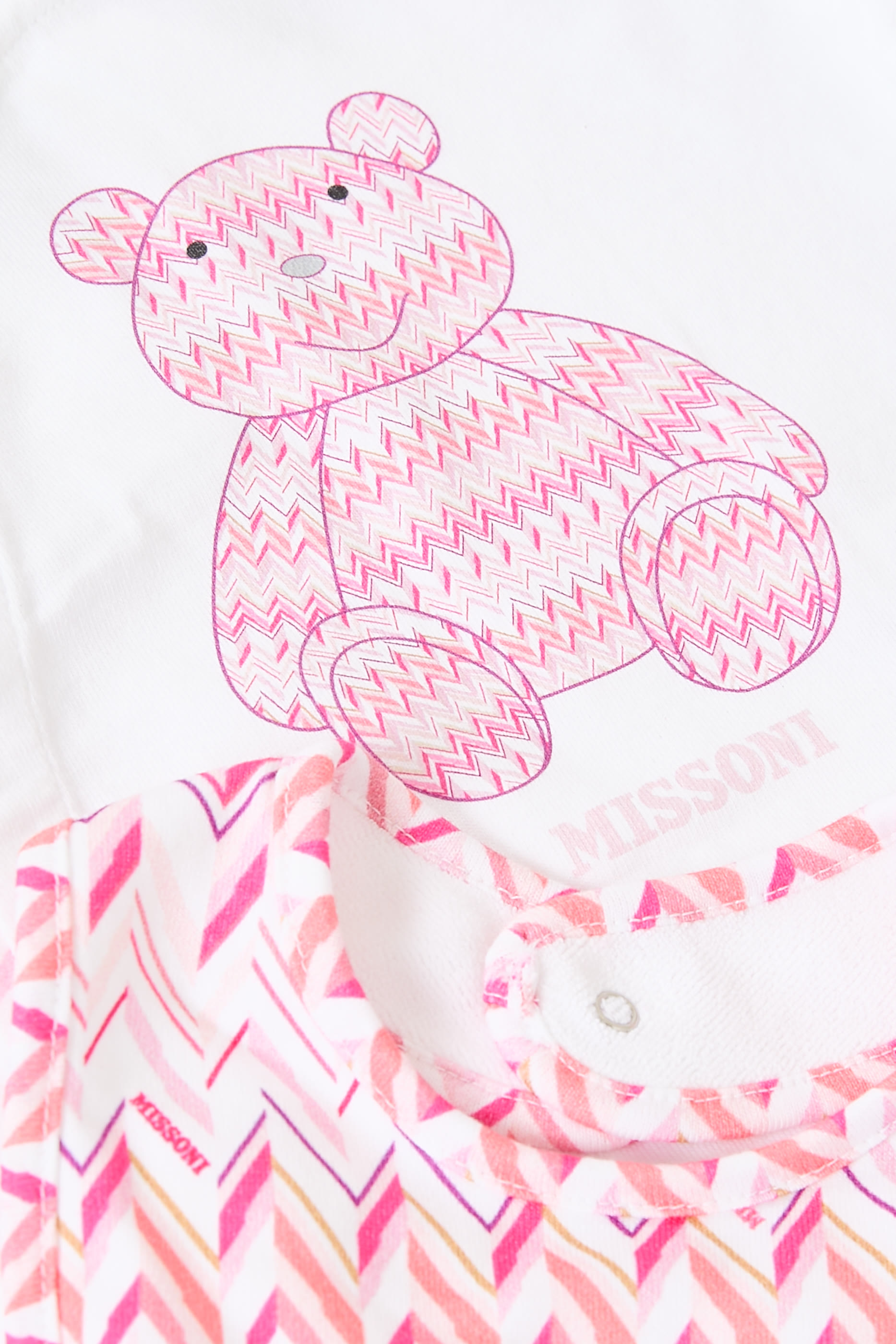 طقم لباس قطعة واحدة بطبعة خطوط متعرجة للأطفال