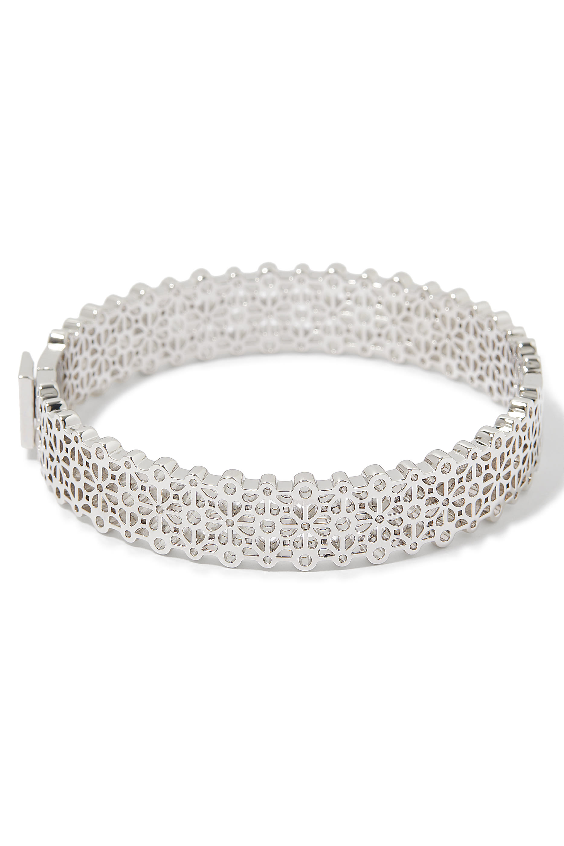 Thin Bangle:Silver:One Size