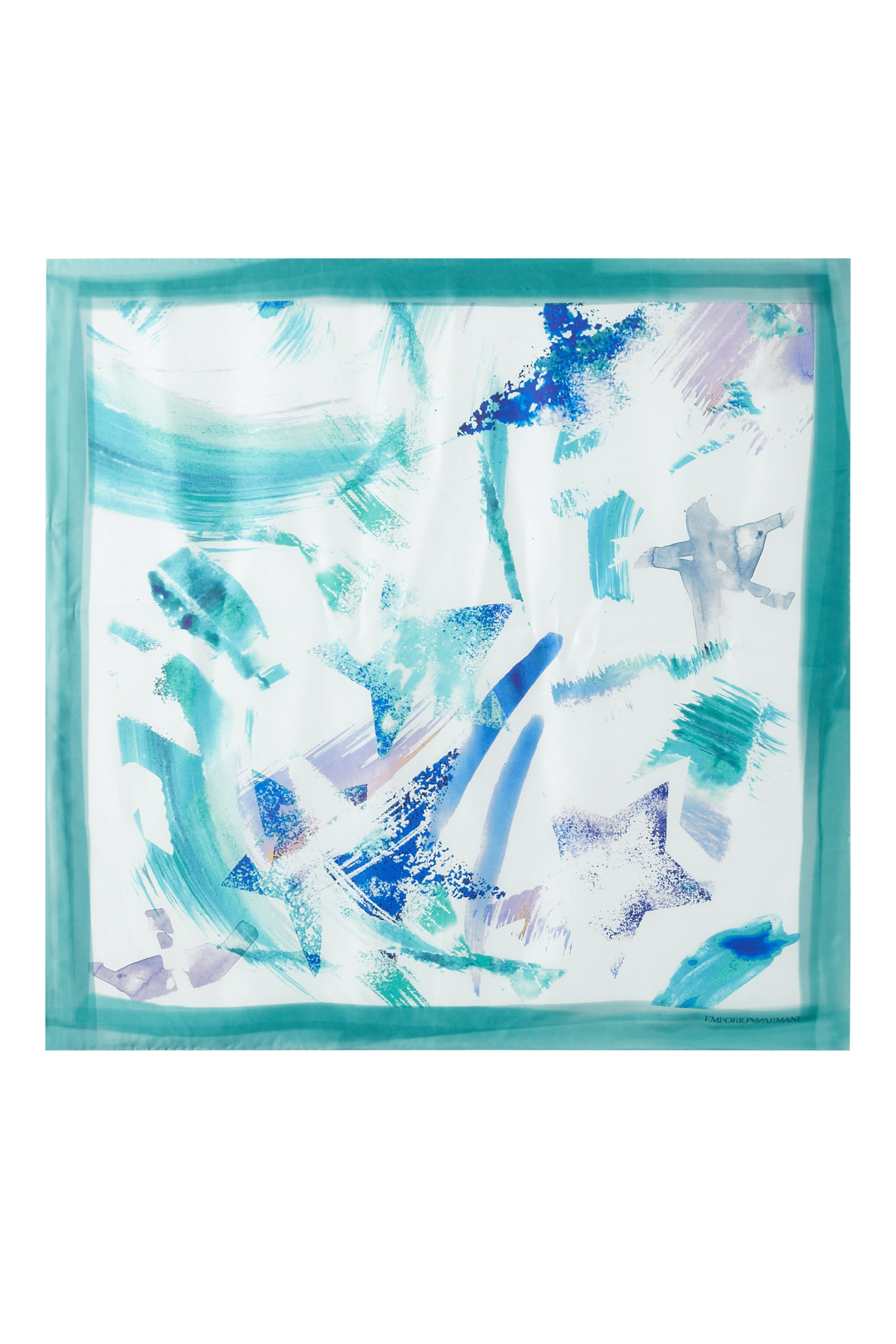 وشاح فولار بنقشة وشعار الماركة