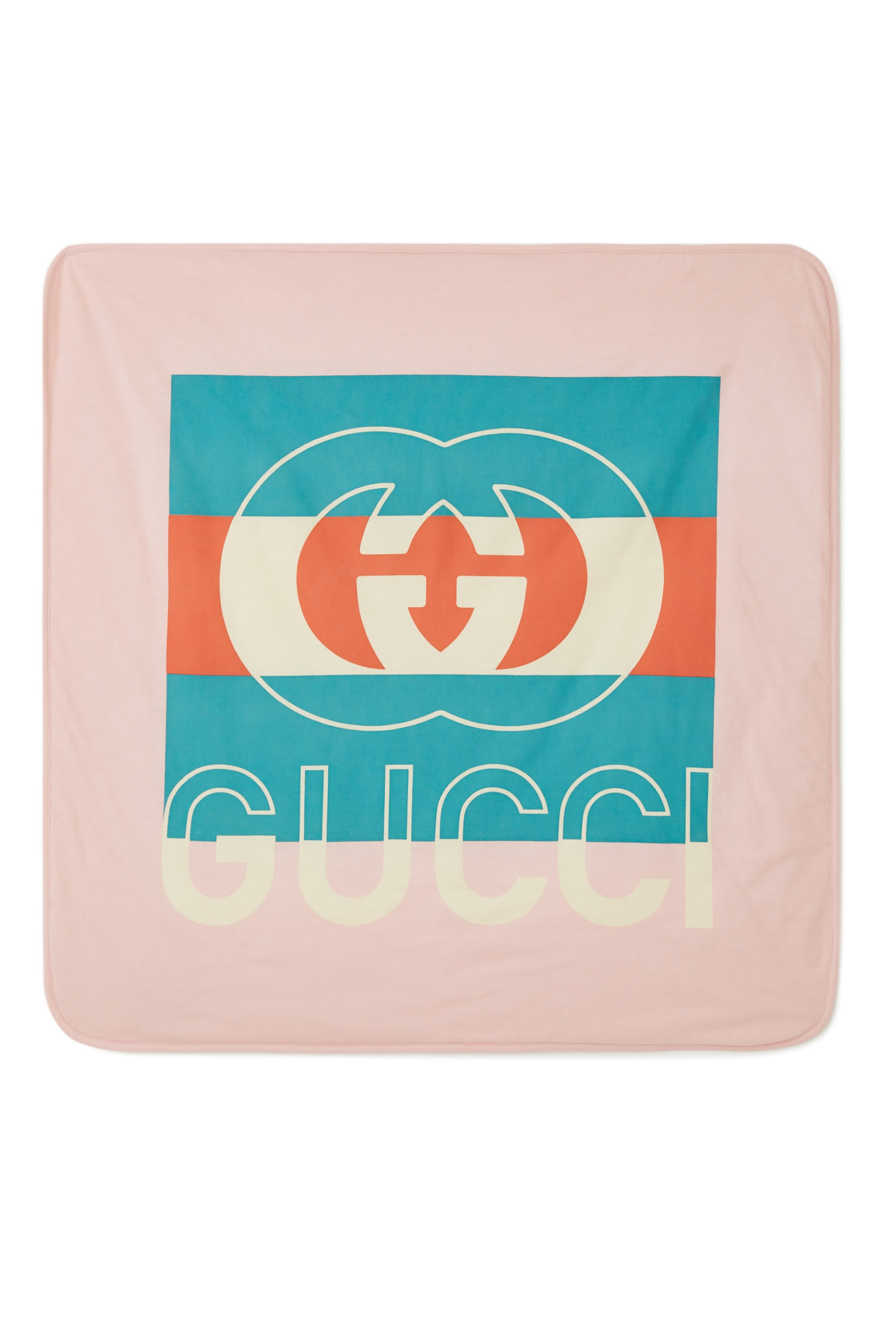 بطانية قطن جرسيه بنقشة حروف الماركة متداخلة للأطفال