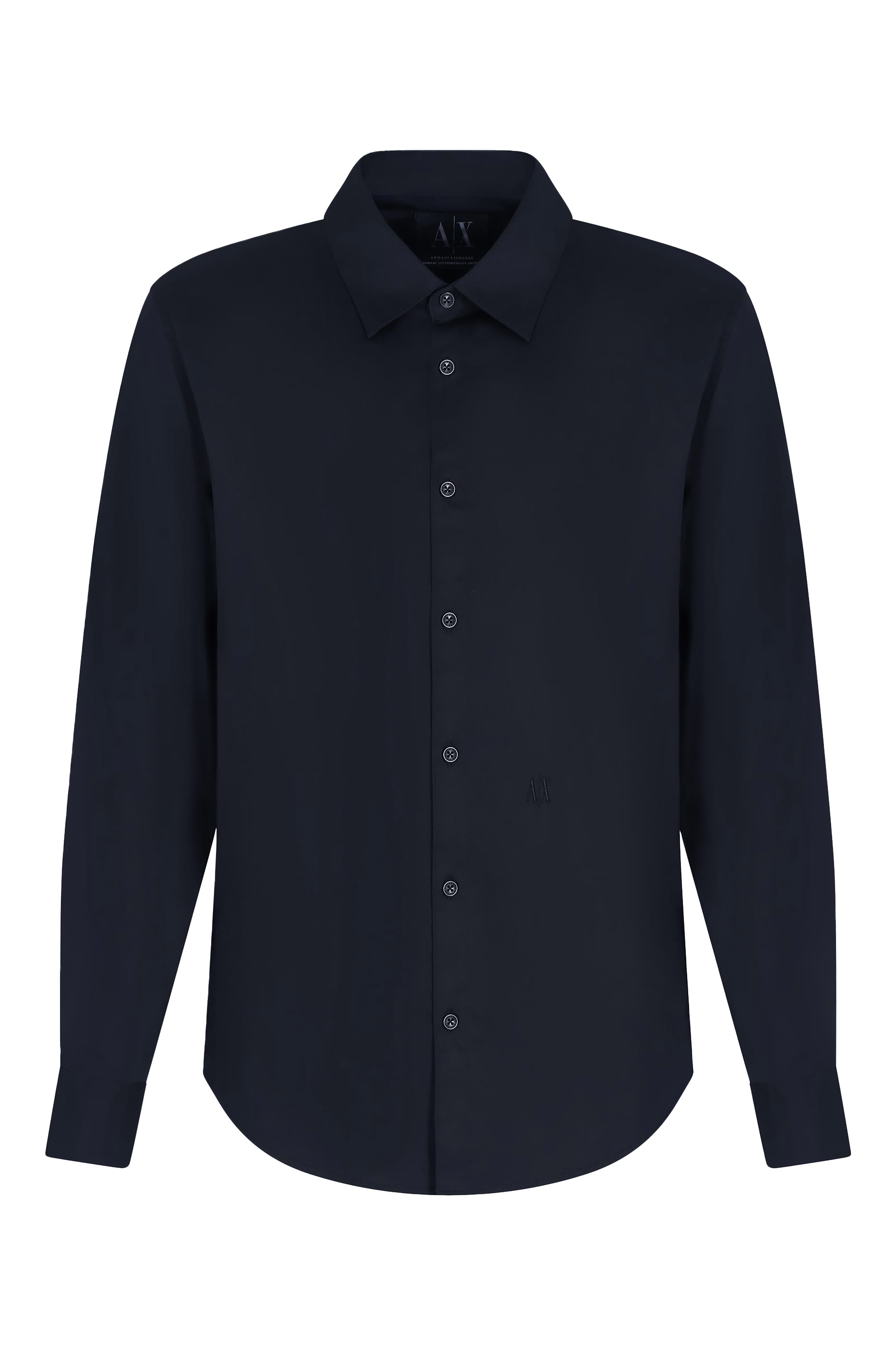 قميص أي أس في بقصة عادية قطن جيرسيه مطاطي