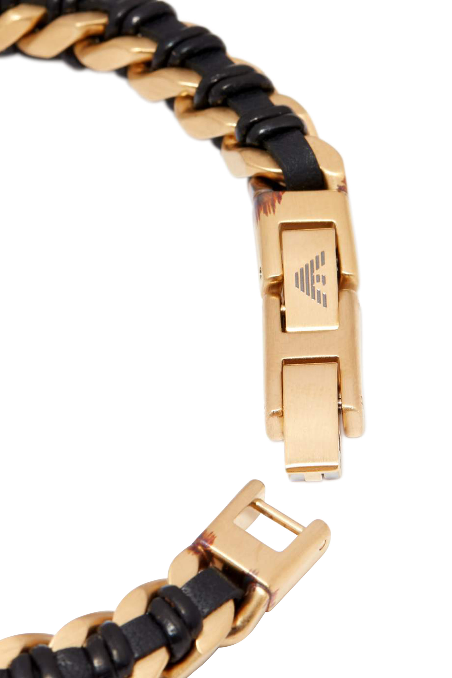 سوار بتصميم سلسلة جلد وستانلس ستيل