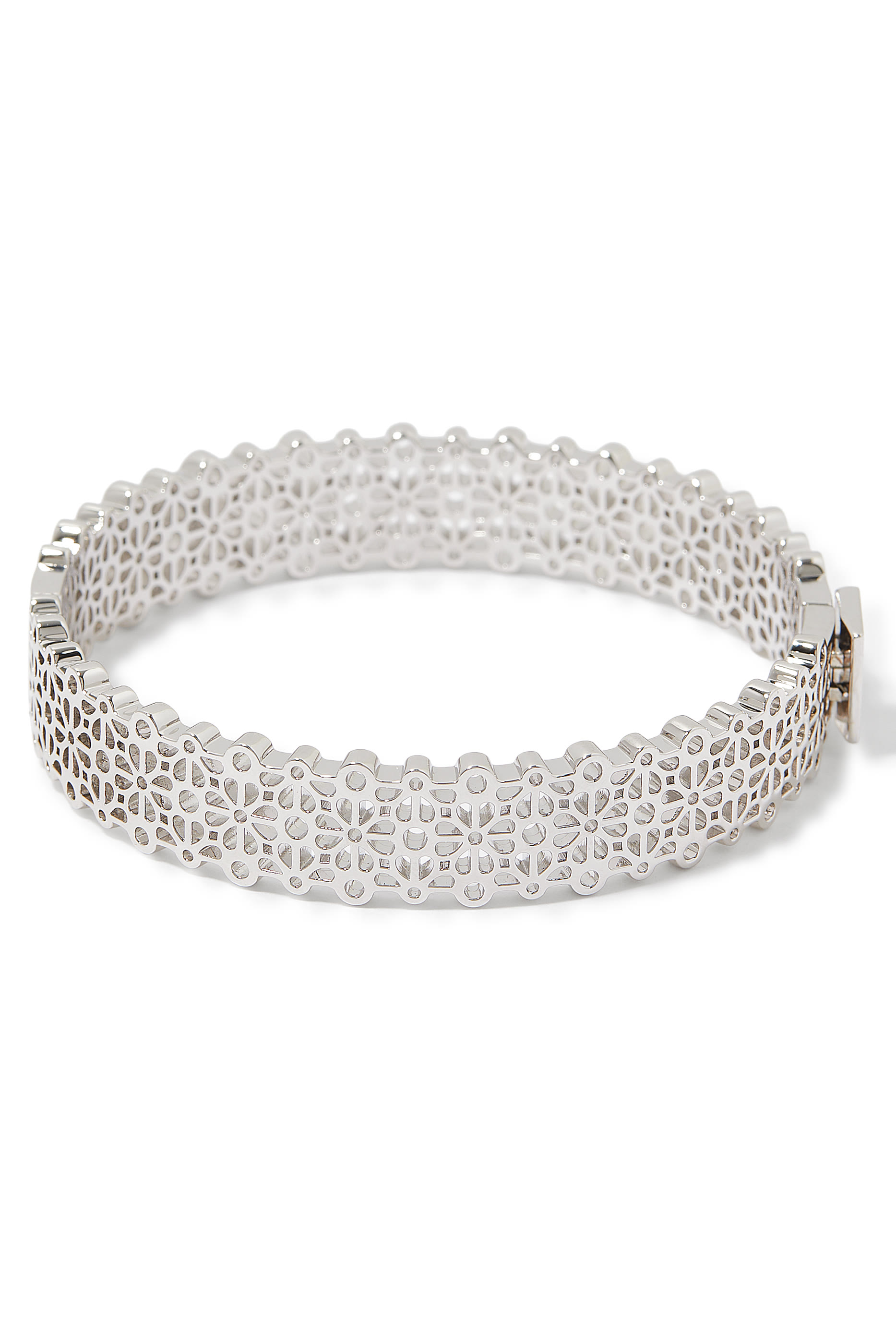 Thin Bangle:Silver:One Size