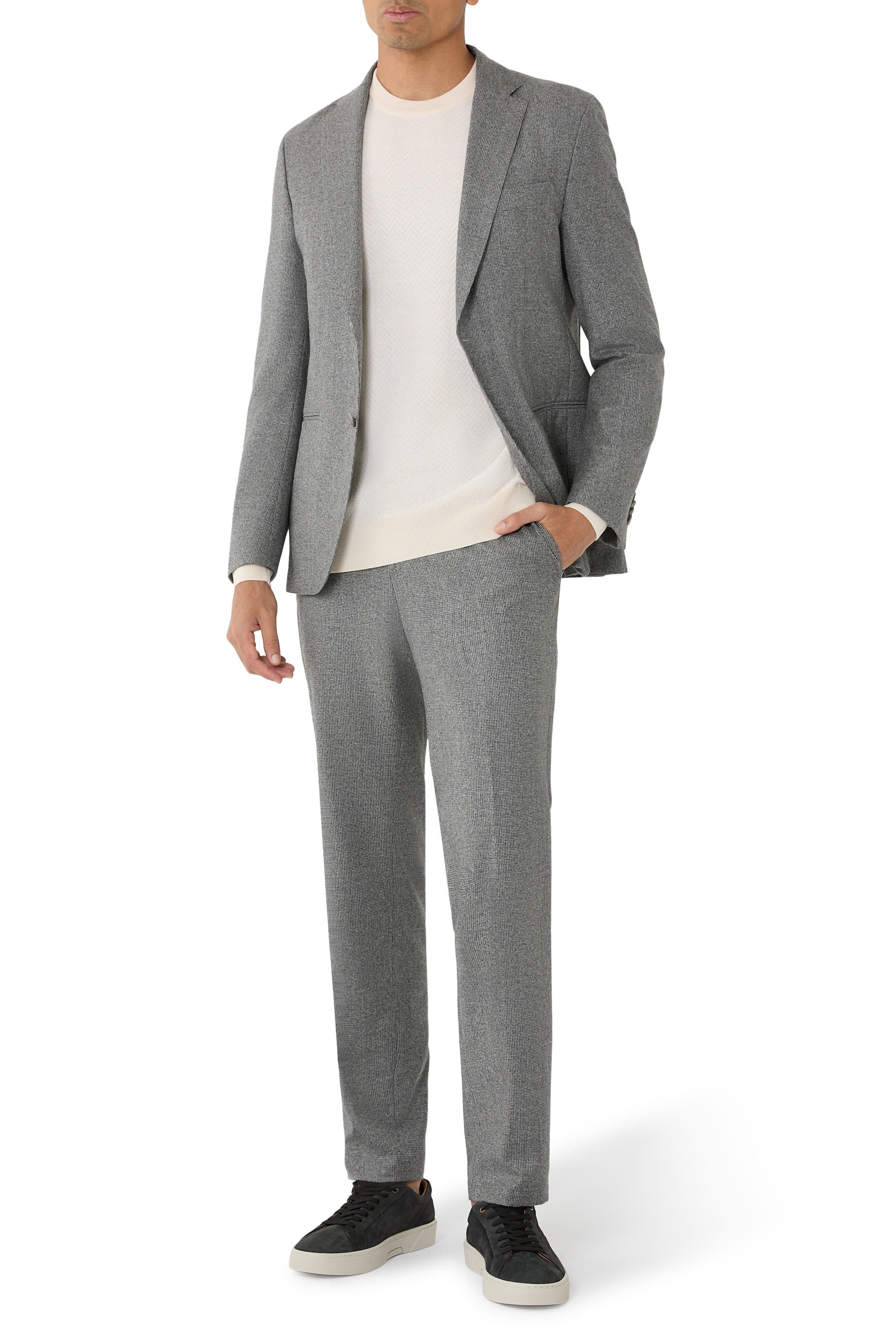 كنزة ايتش-هابيتو بنقشة هيرنج بون