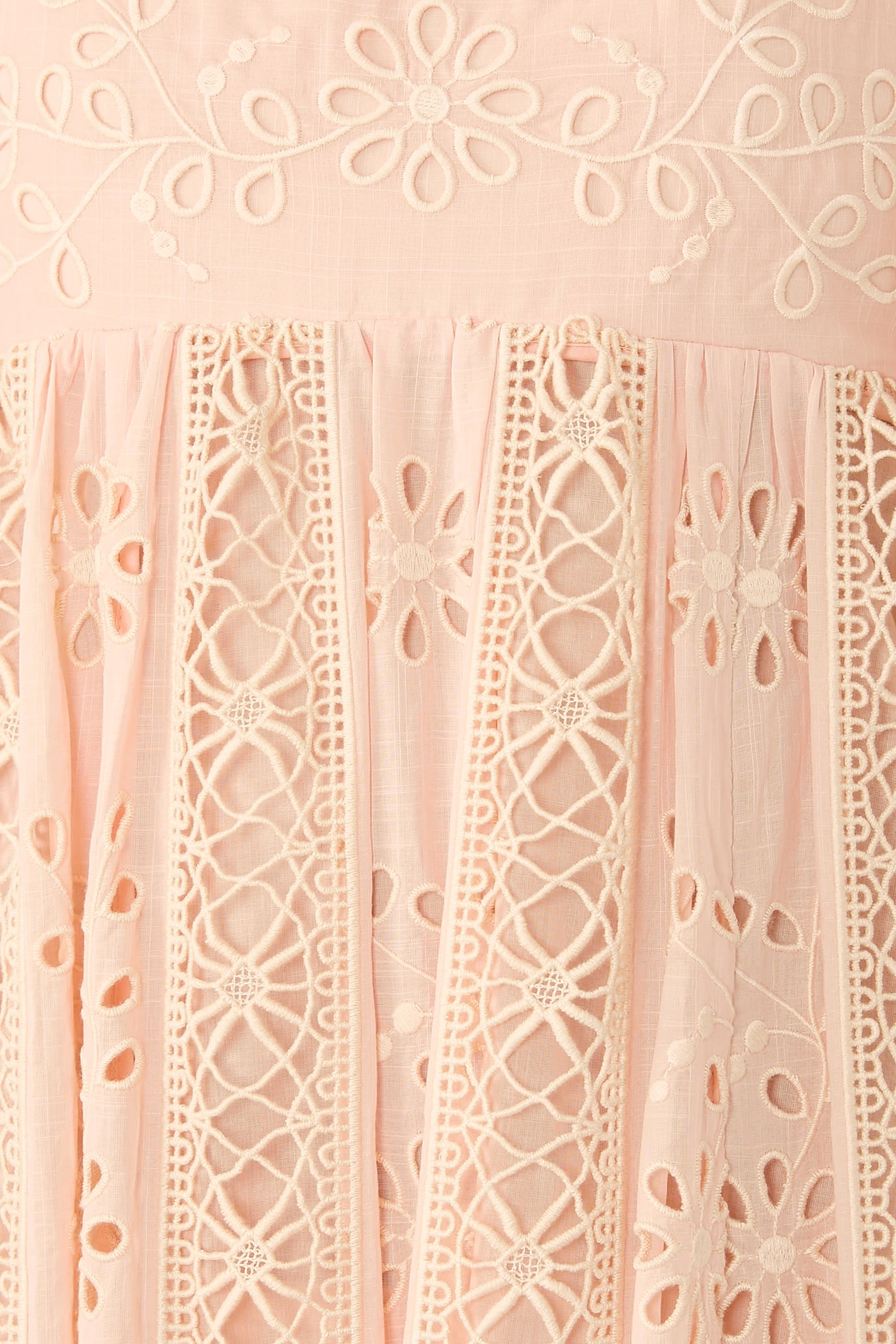 فستان أويكن طويل مخطط بارز الملمس