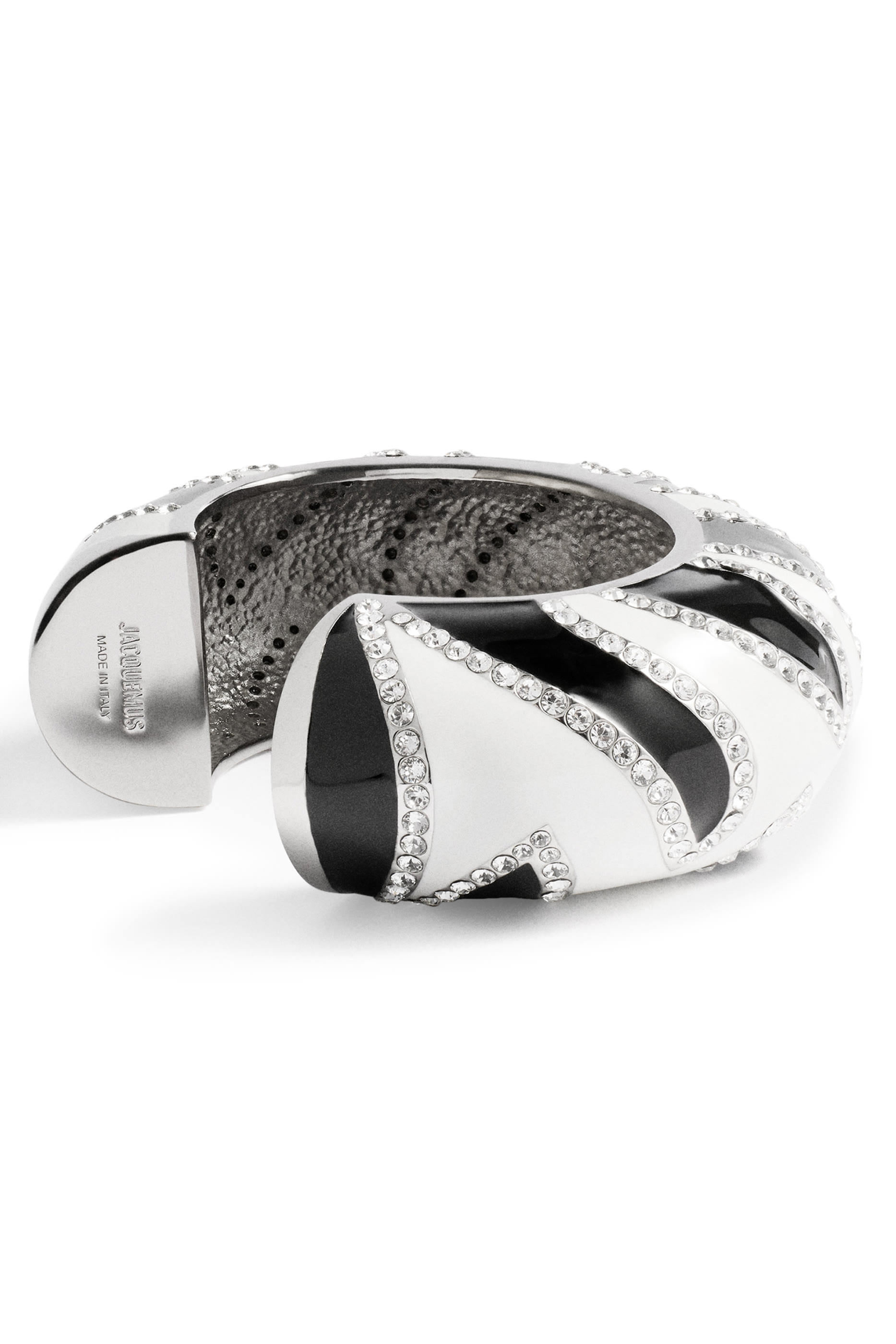 سوار لا كرواسير بنقشة زيبرا وأحجار الراين، نحاس ومينا