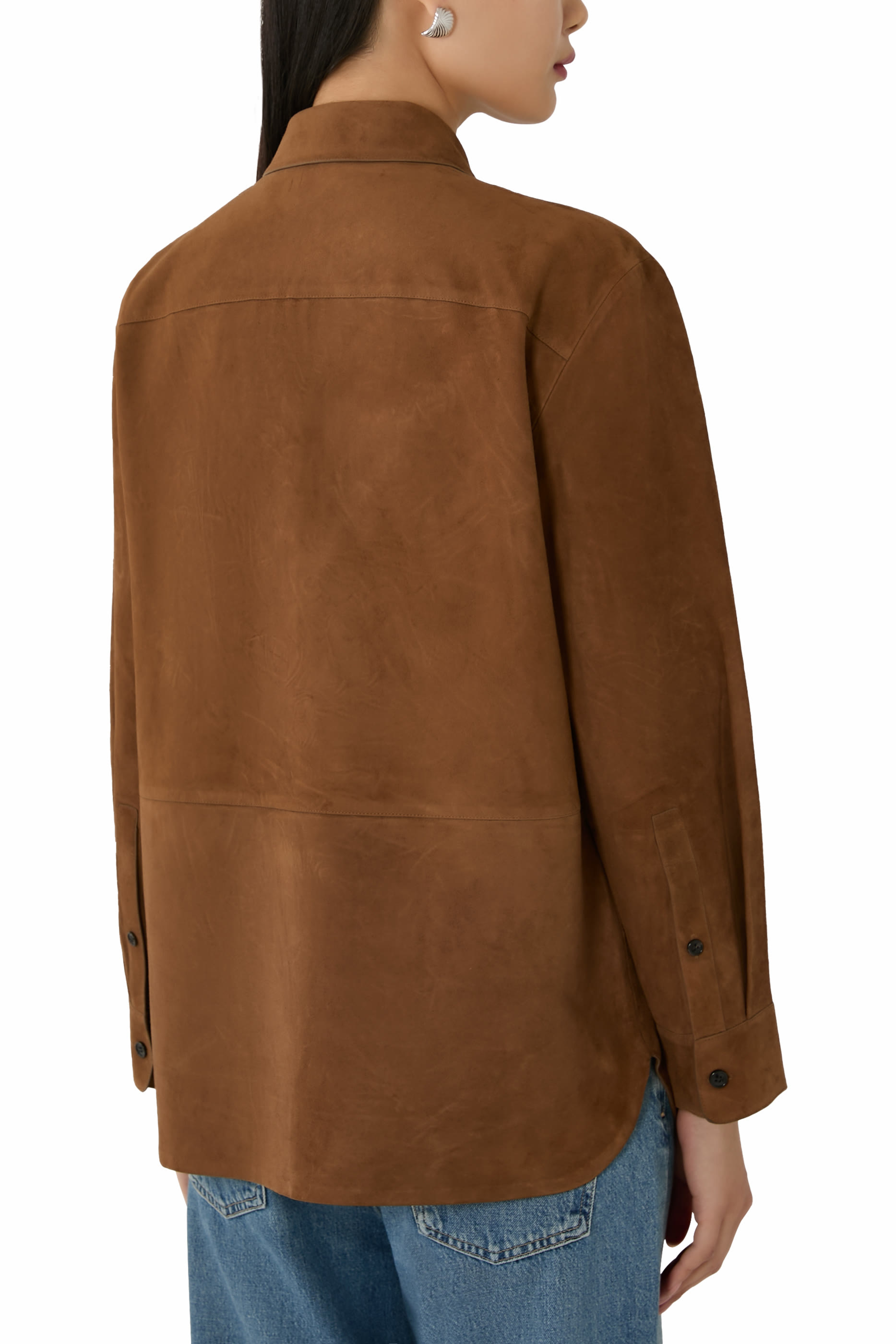 جاكيت بتصميم قميص بأزرار 