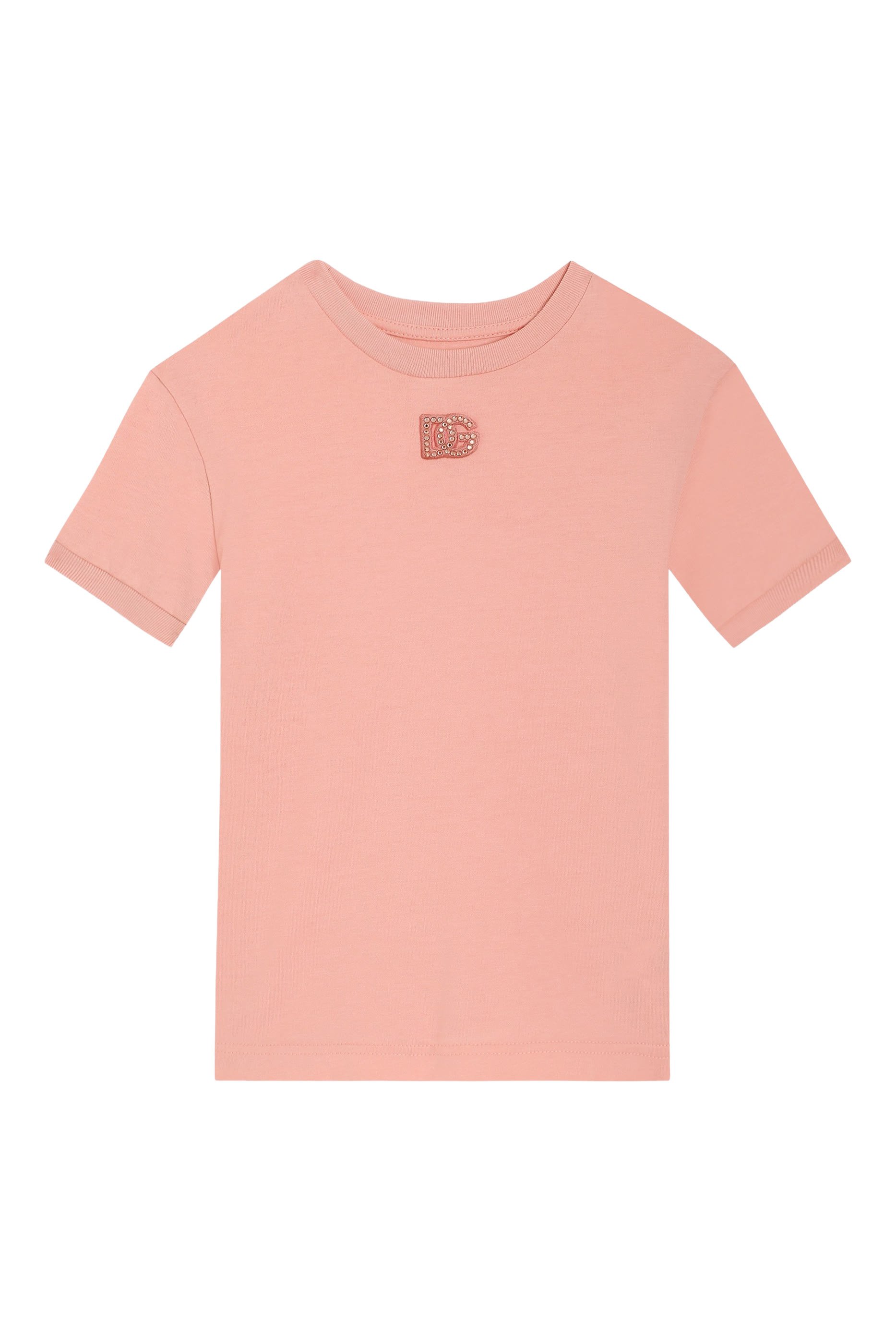 تيشيرت جيرسيه برقعة شعار الماركة المرصعة بأحجار الراين للأطفال