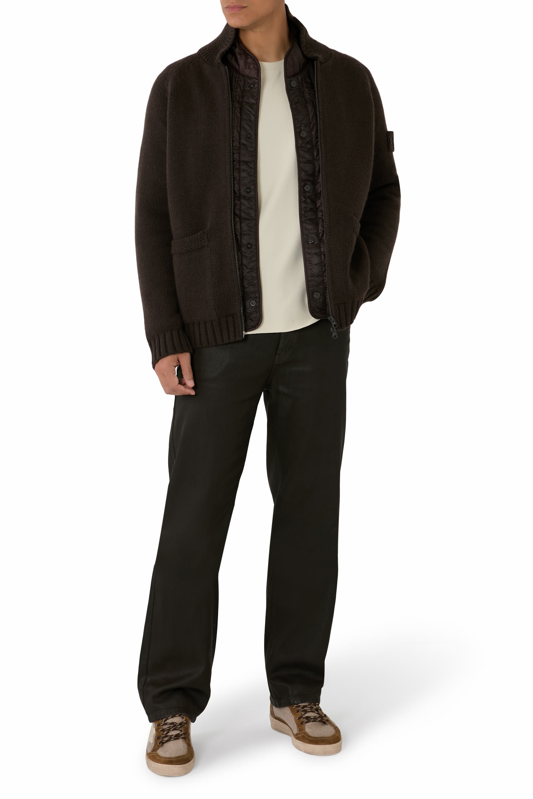 جاكيت مبطن بسحاب