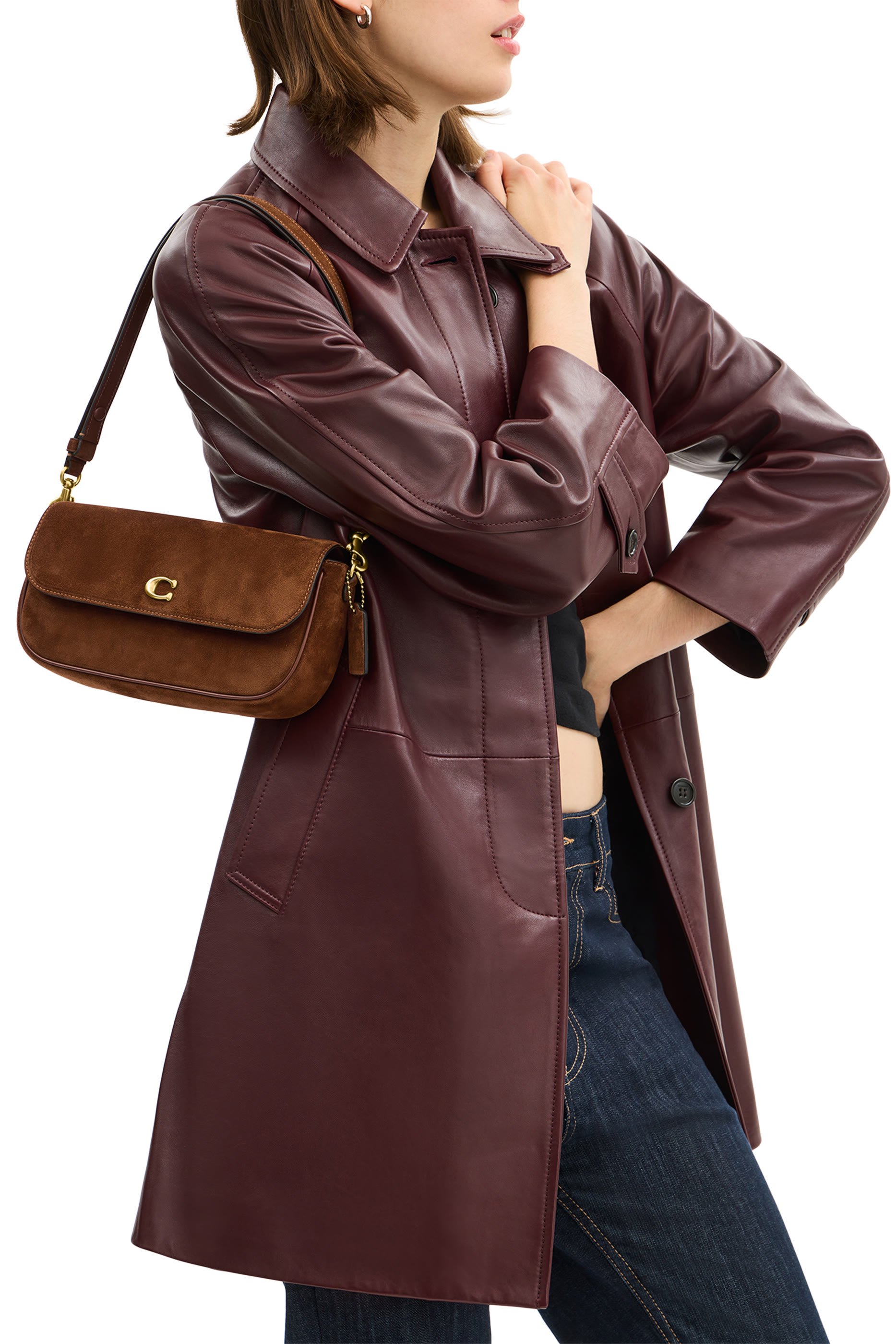 حقيبة بروك بغطاء قلاب وسلسلة