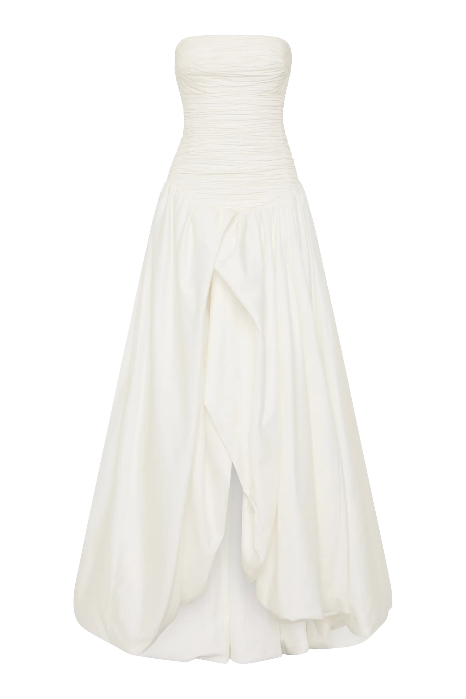 فستان فيوليت طويل بحافة منفوخة