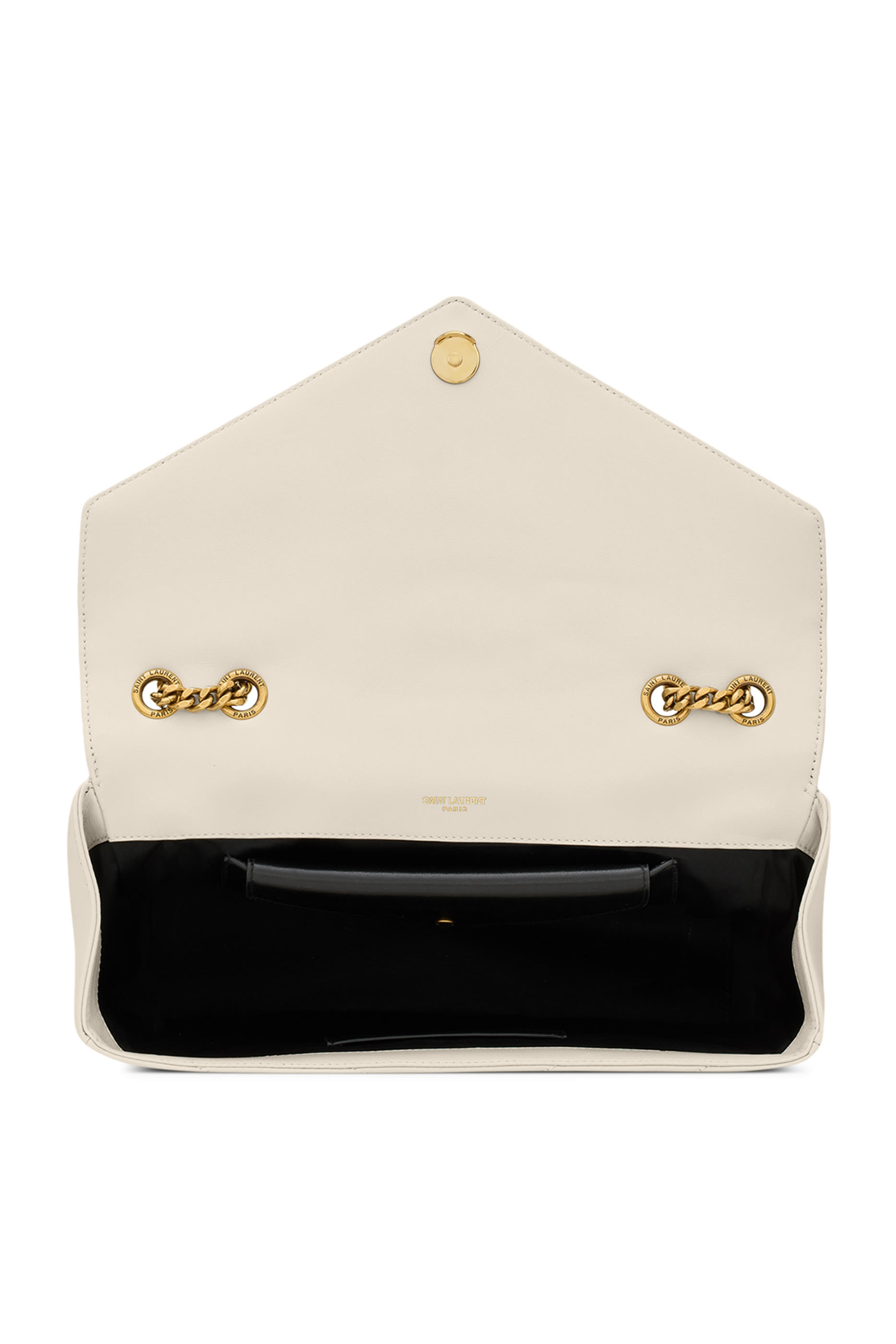 حقيبة لولو متوسطة بحمالة سلسلة جلد حمل مبطن