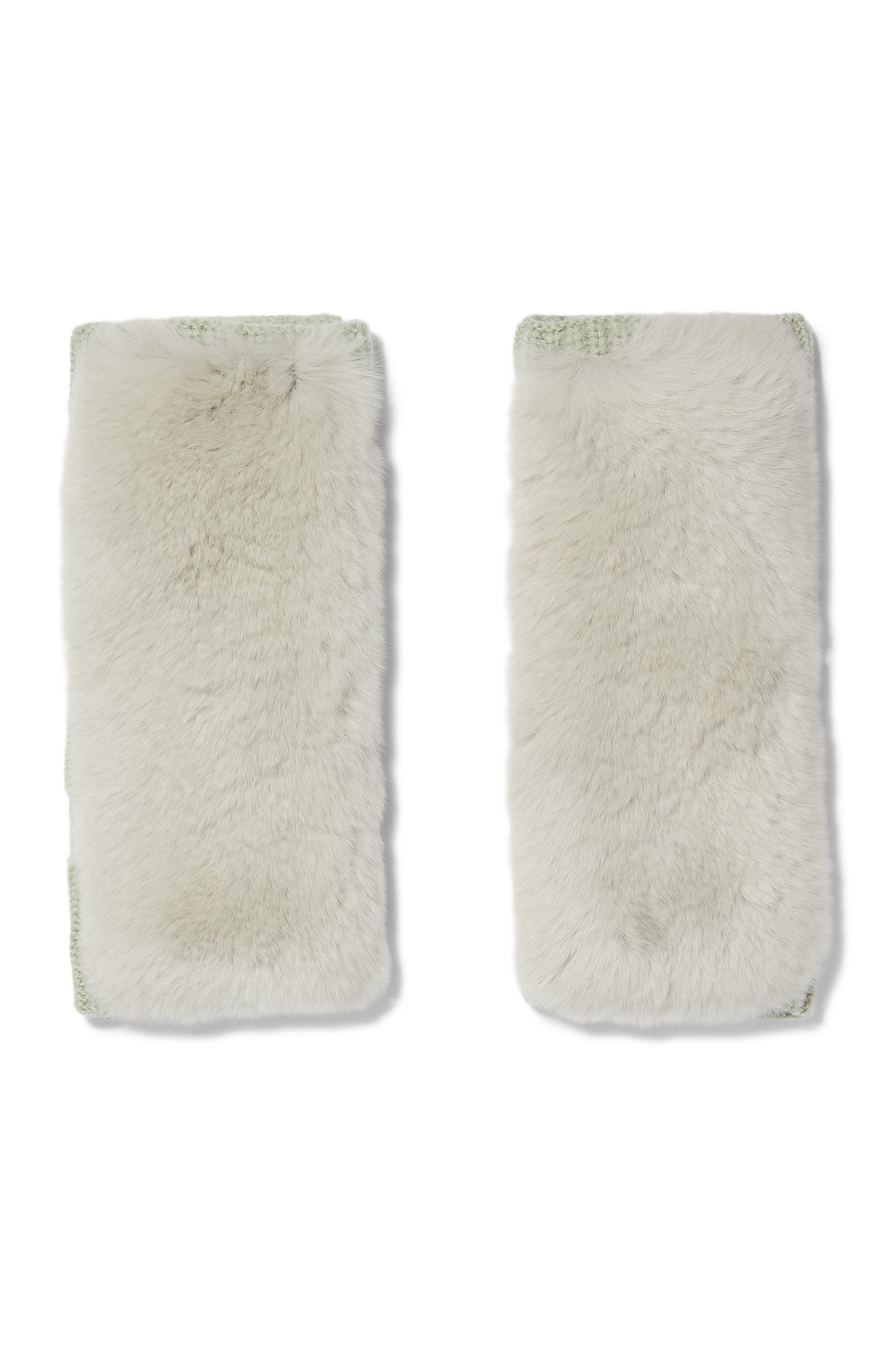 قفازات بلا أصابع نسيج كشمير وصوف وفرو أرنب ريكس