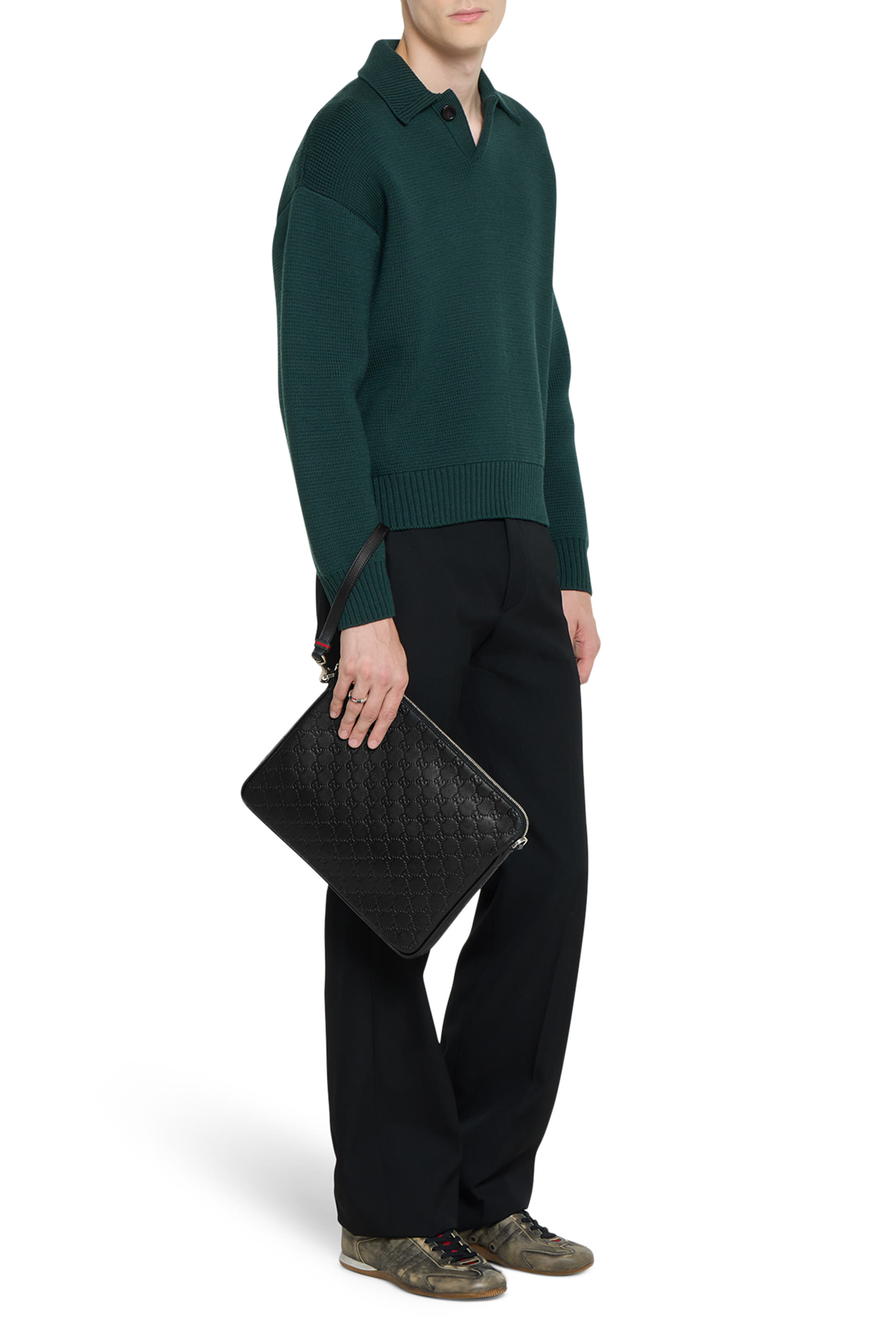 حقيبة كروس بودي بنقشة حرفي شعار الماركة