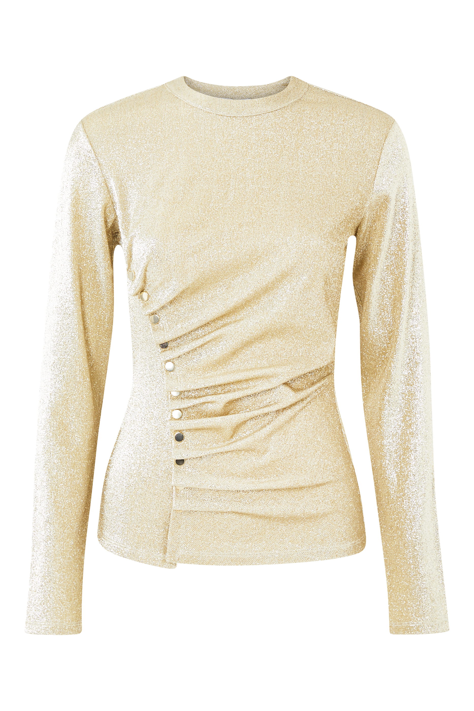 تيشيرت لامع بتصميم غير متماثل