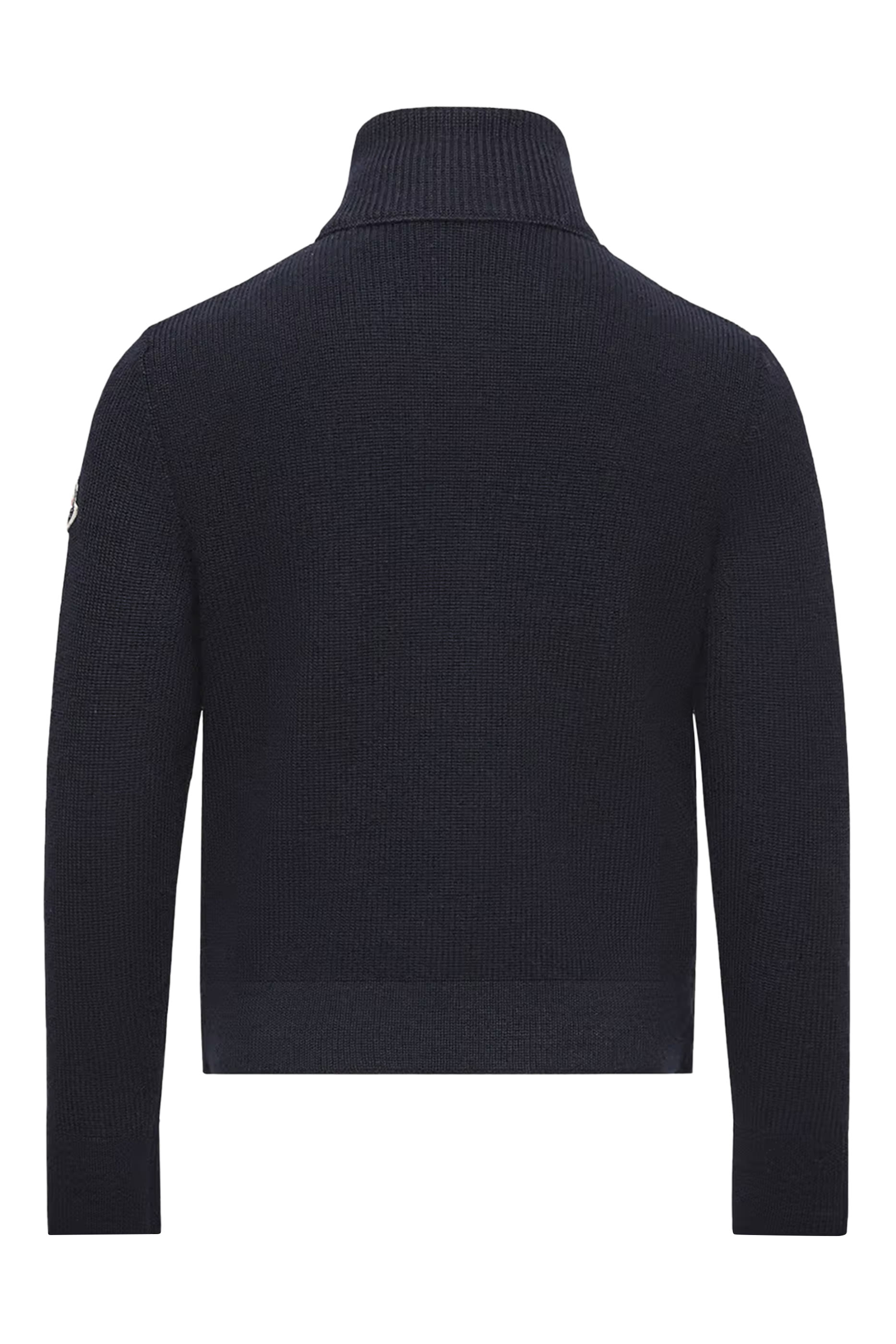 Kids Padded Wool Blend Zip-Up Cardigan