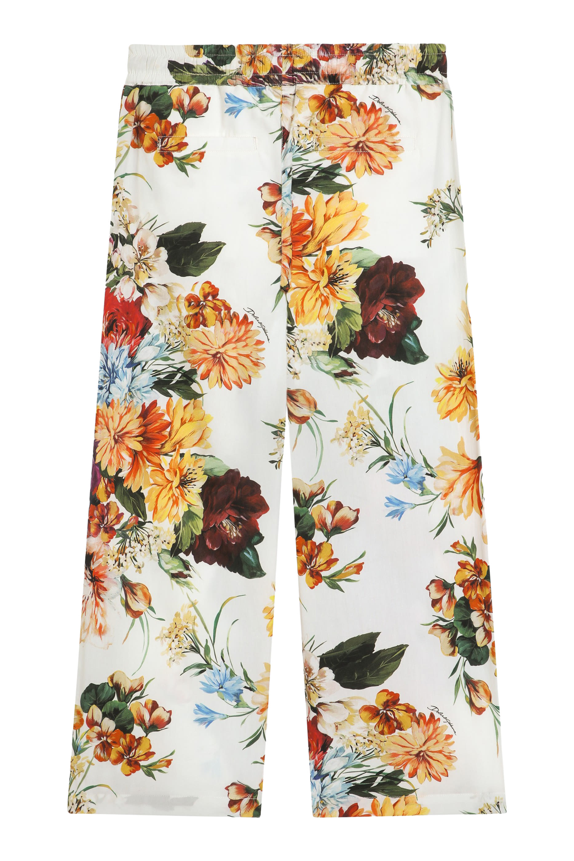 بنطال بنقشة زهور قطن بوبلين للأطفال