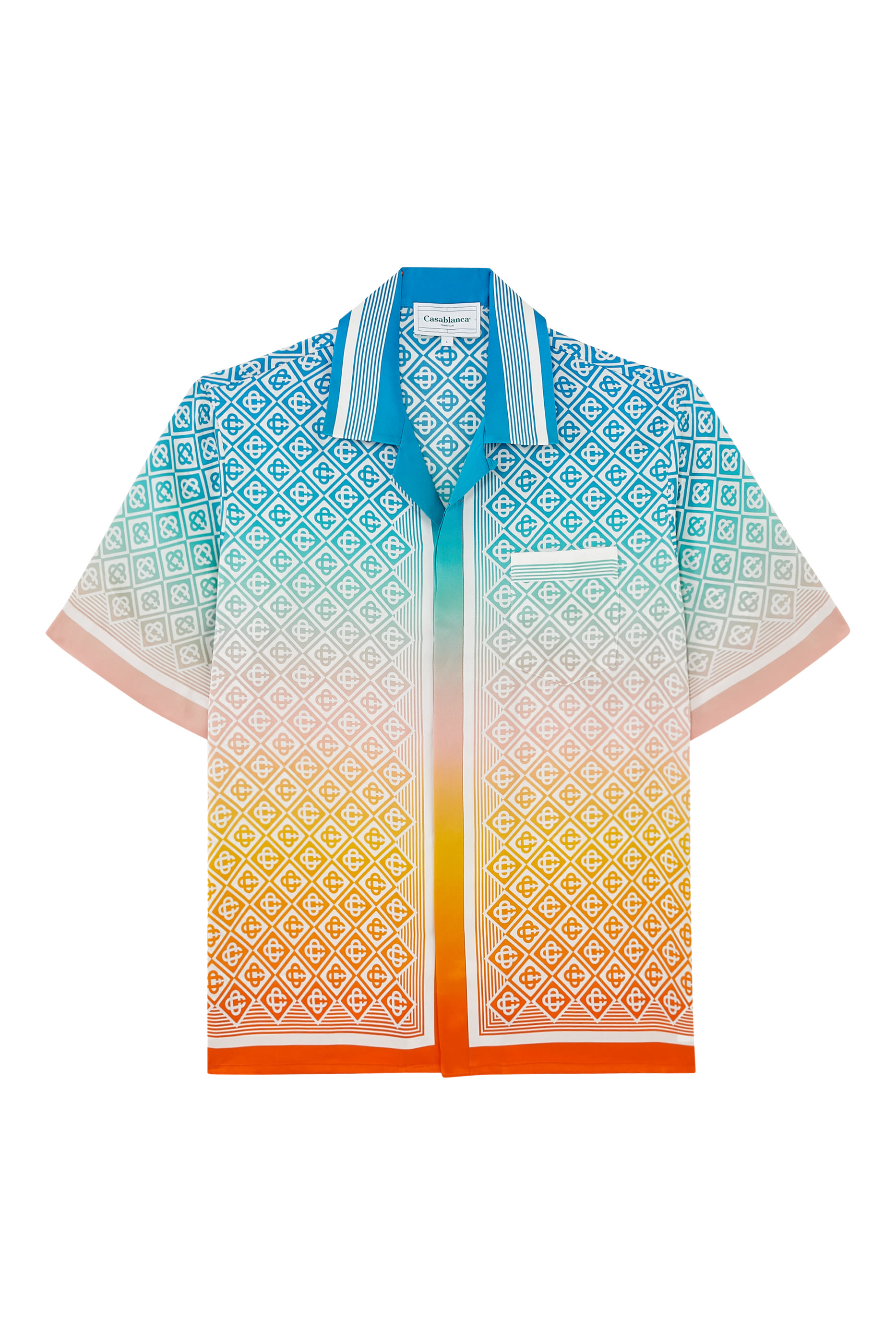 تيشيرت بأكمام قصيرة وياقة كوبية