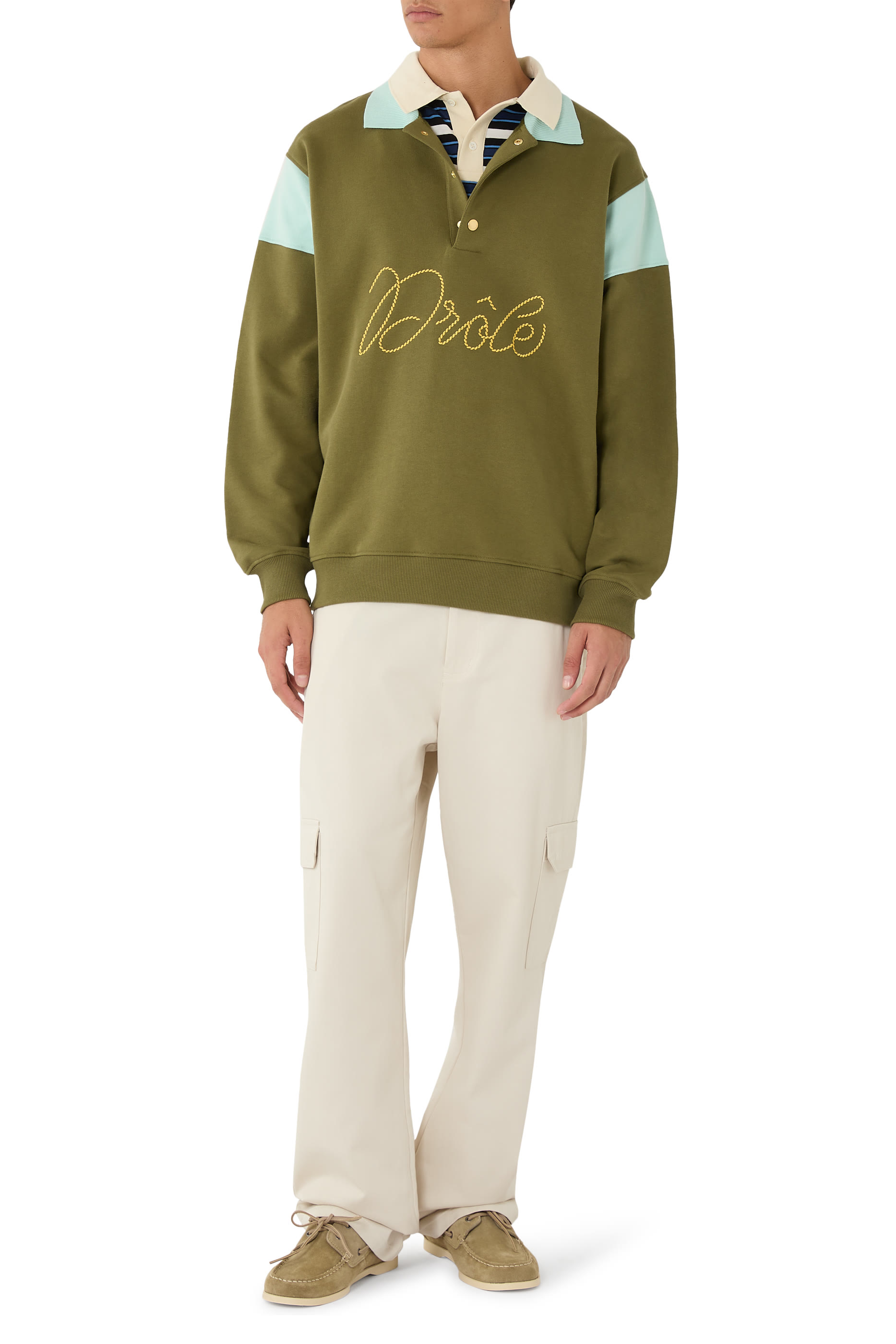 Logo Braided Polo Shirt