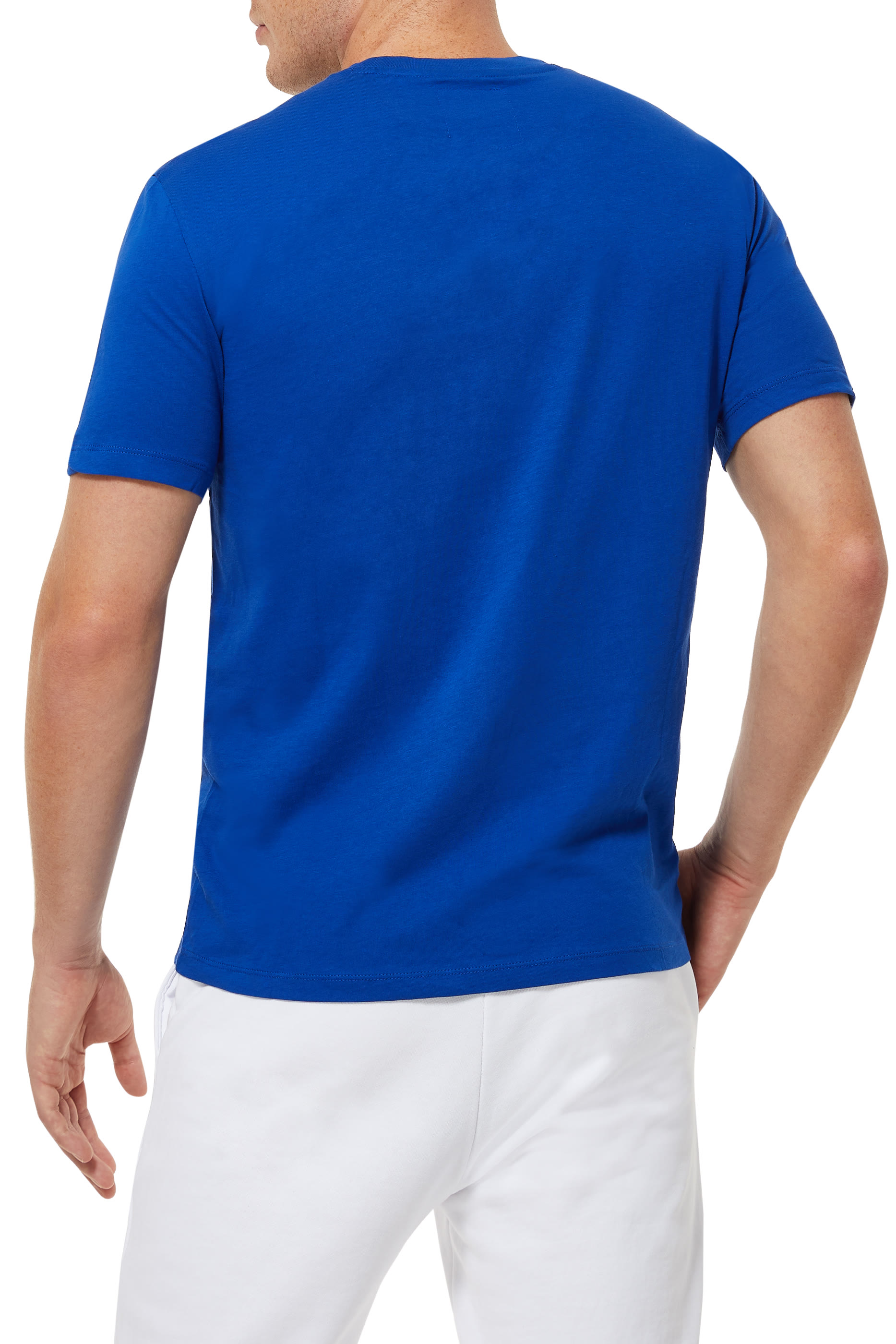 تي شيرت قطن بفتحة رقبة مستديرة وشعار A | X