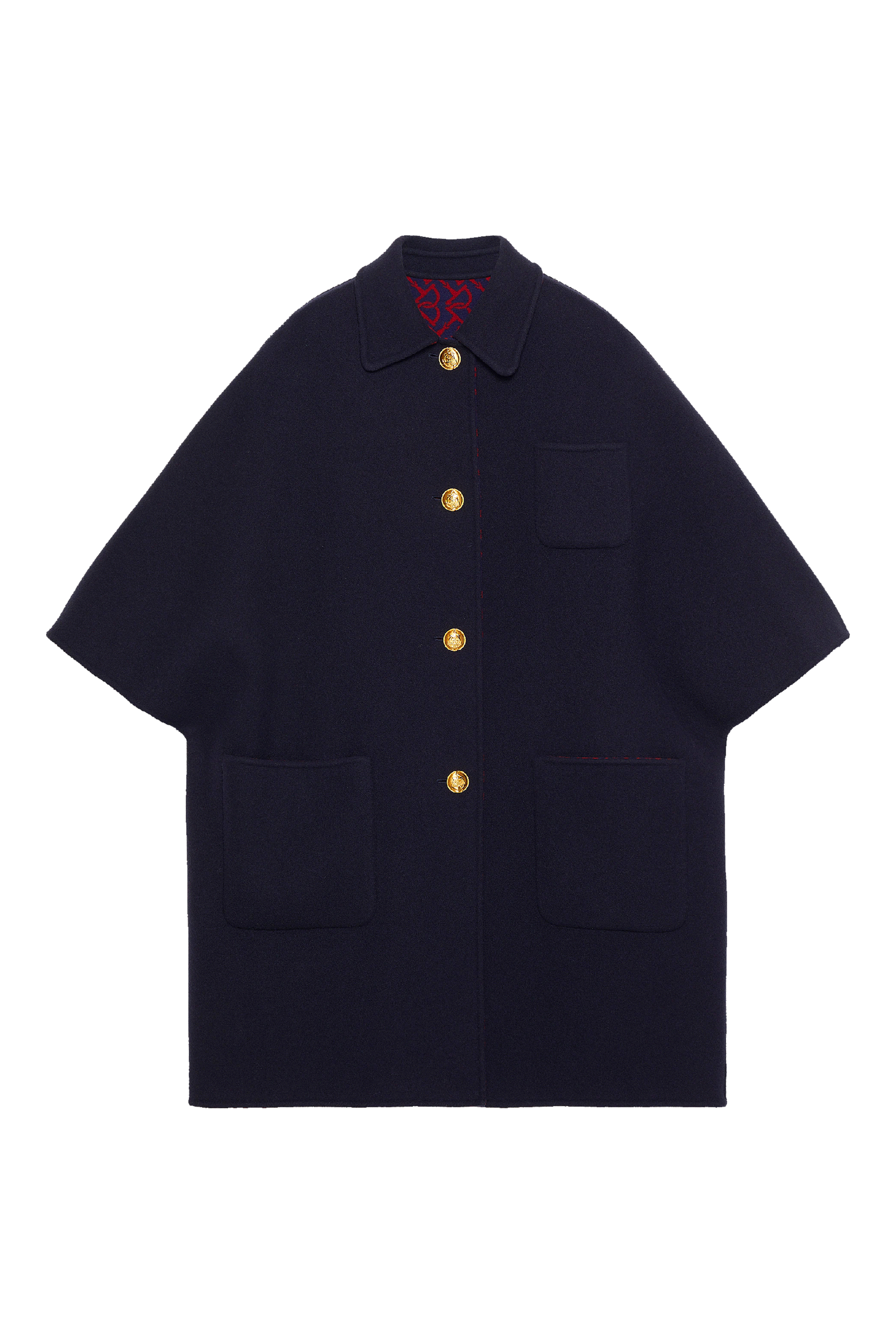 معطف بوجهين صوف حريري