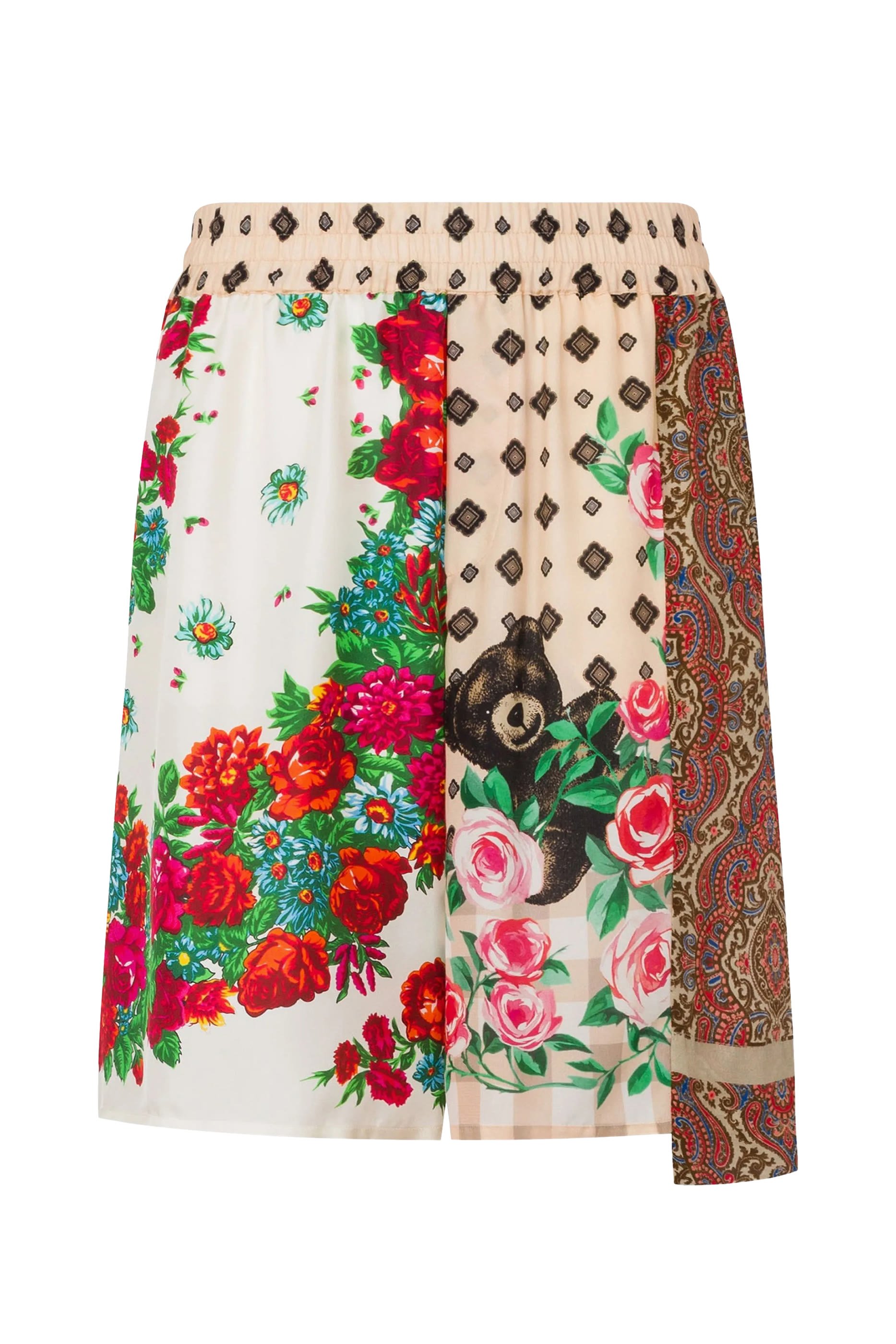 شورت برمودا بطبعات حرير