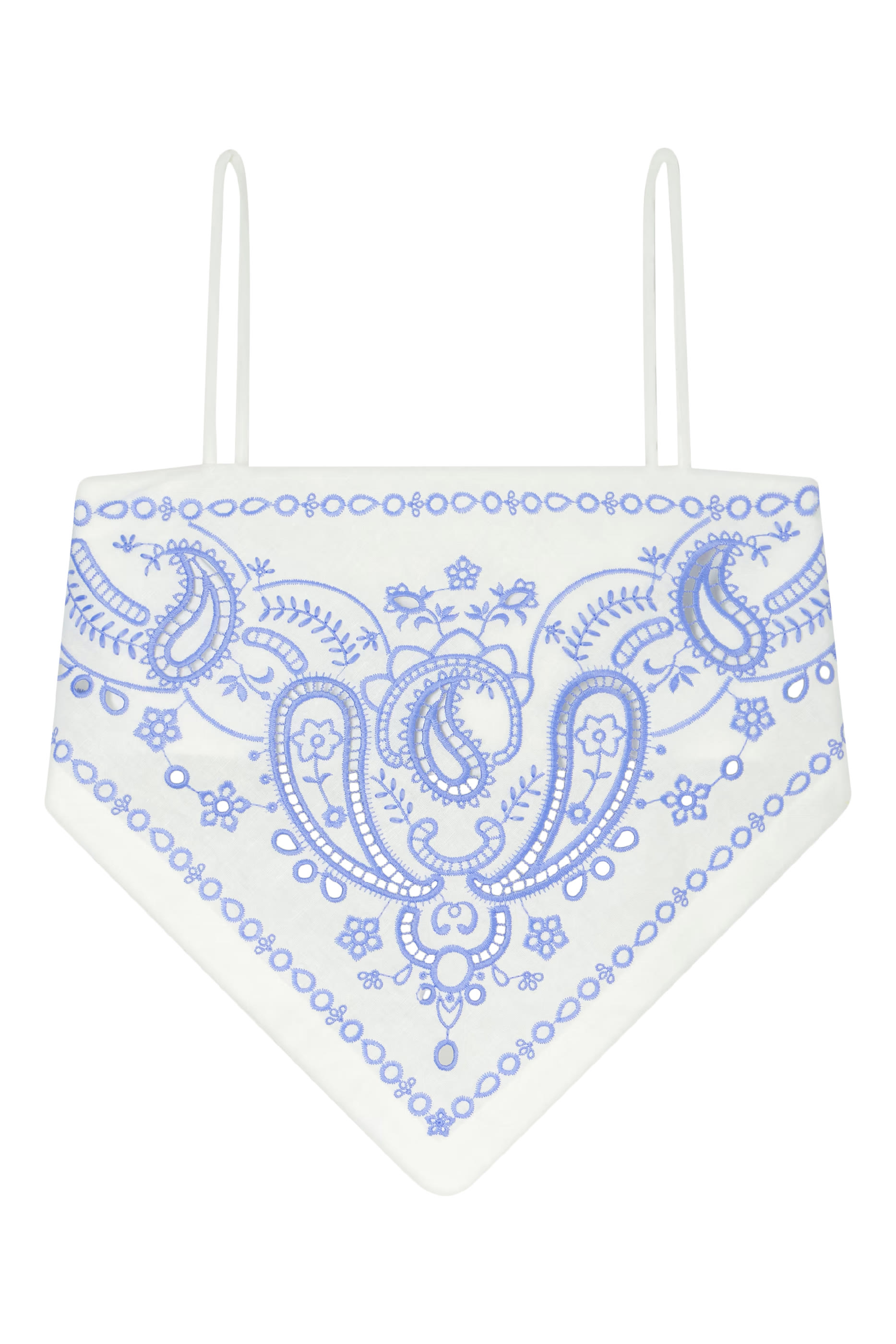 بلوزة مطرزة كتان