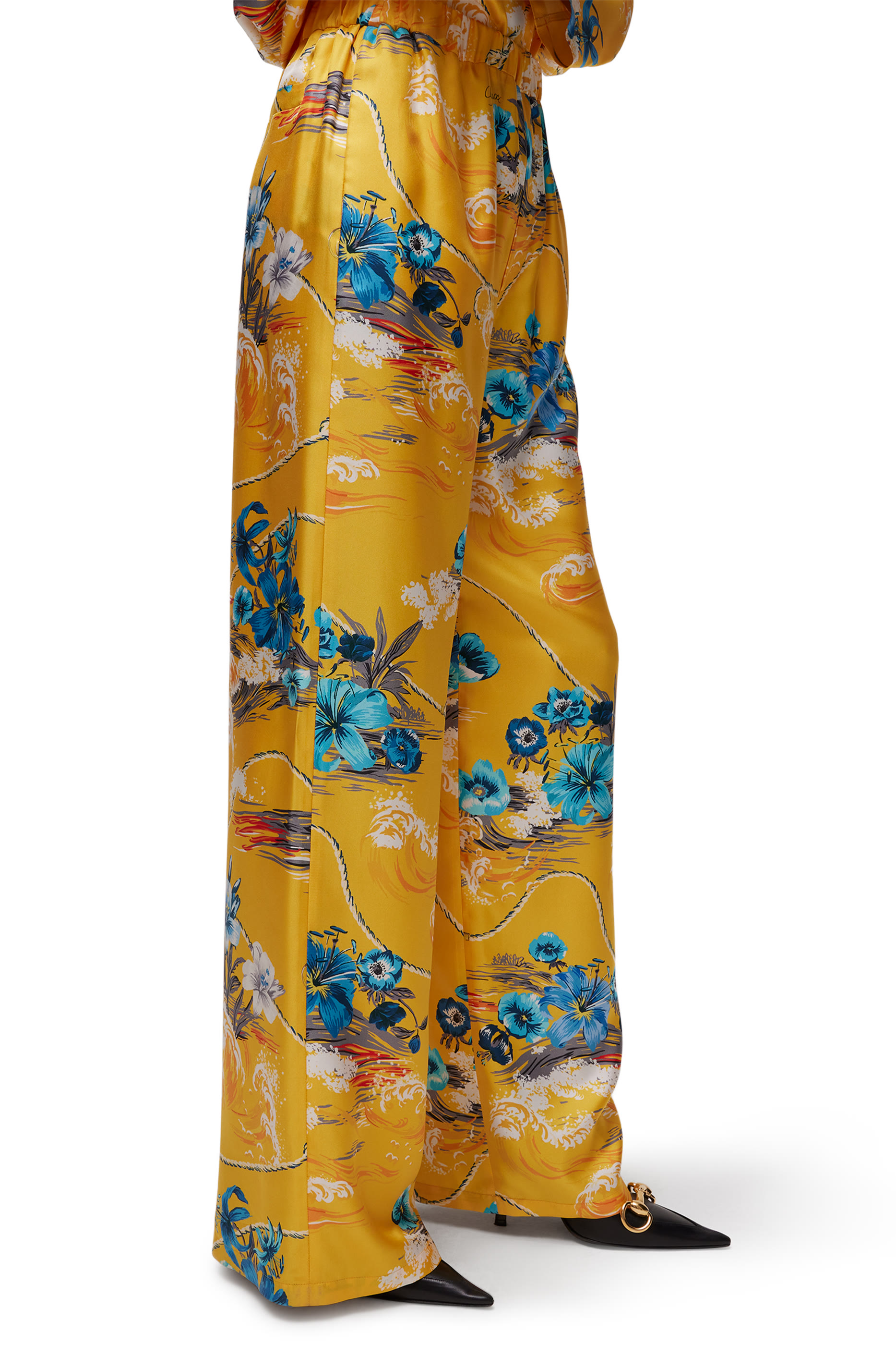 بنطال ليزور بطبعة أزهار بالكامل