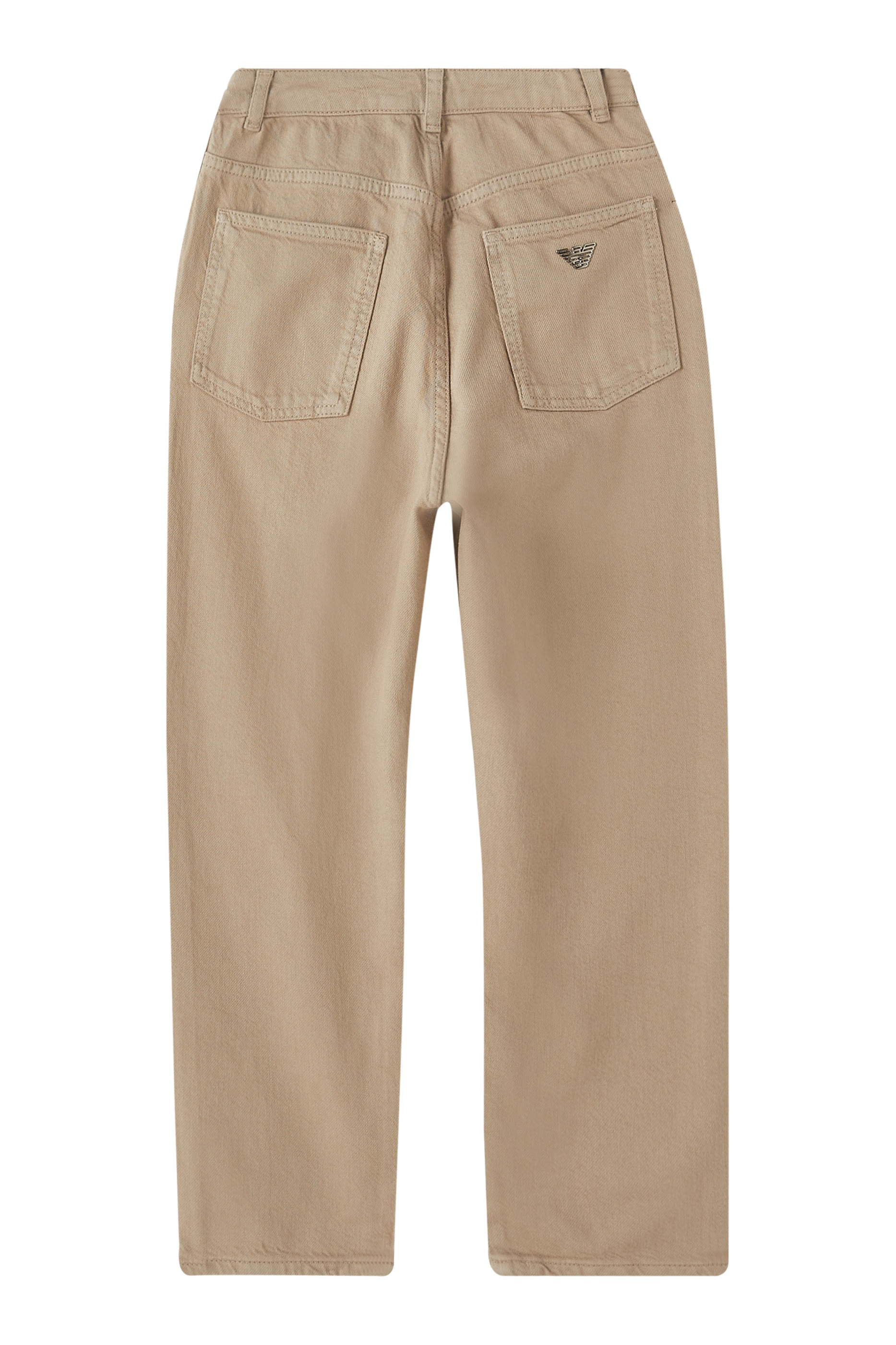 بنطال جينز بشعار الماركة دينم قطن للأطفال