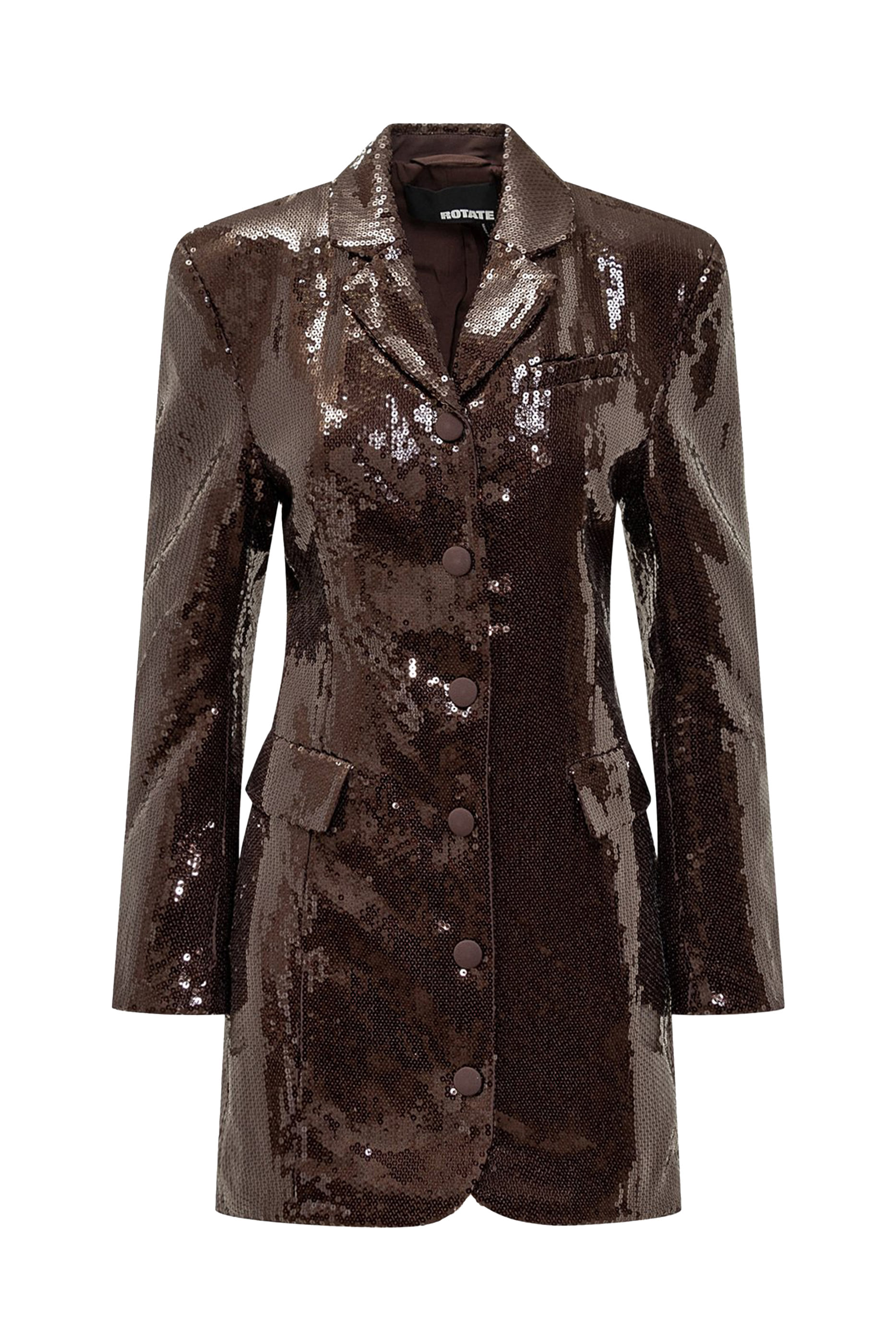 فستان قصير بتصميم بليزر