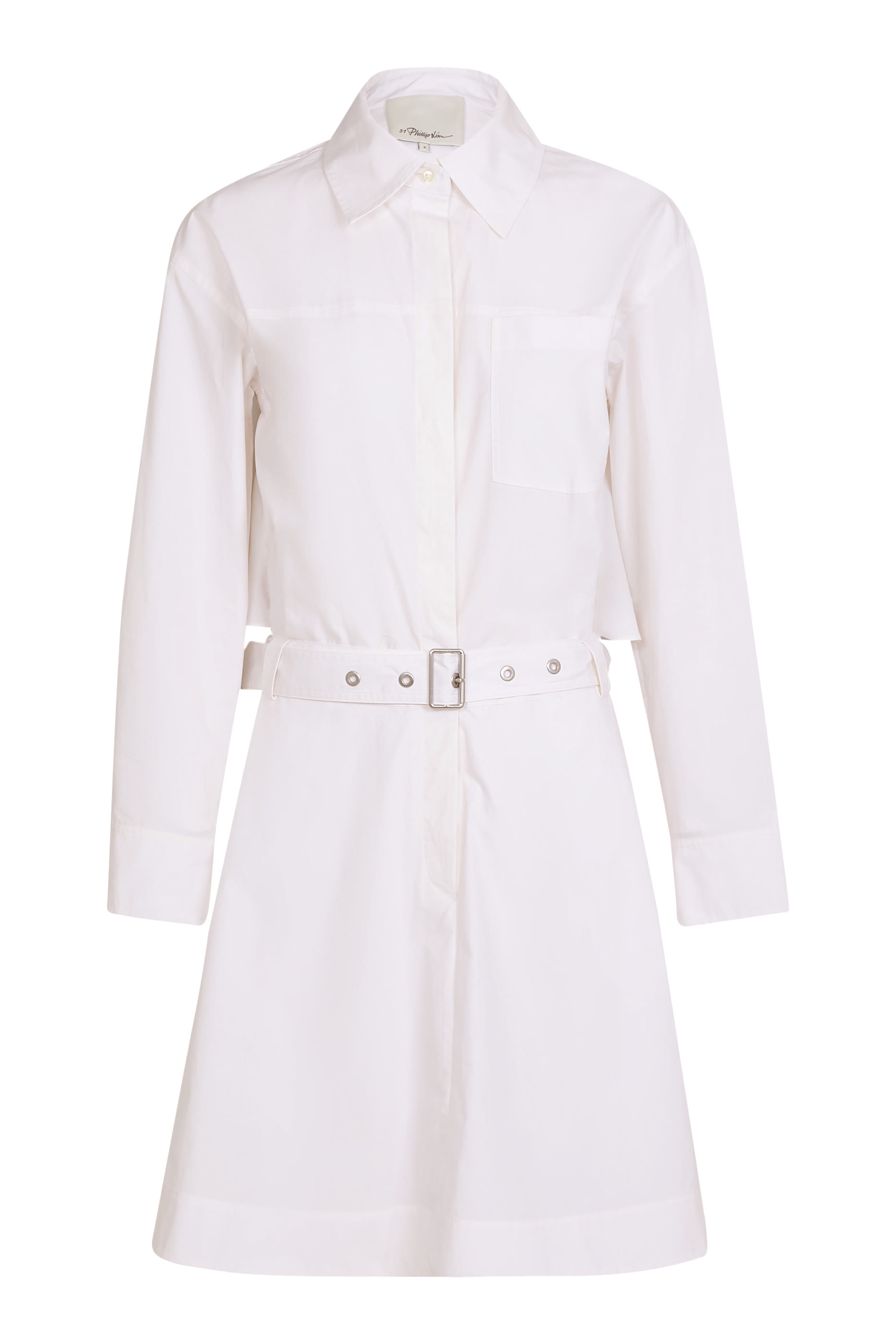 قميص بحزام وظهر مكشوف بكشكش