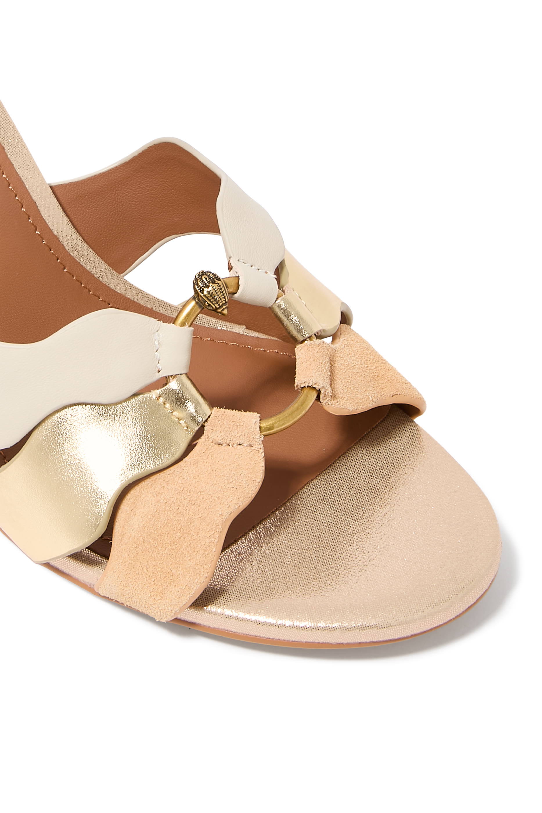 صندل صن بسيور متموجة جلد