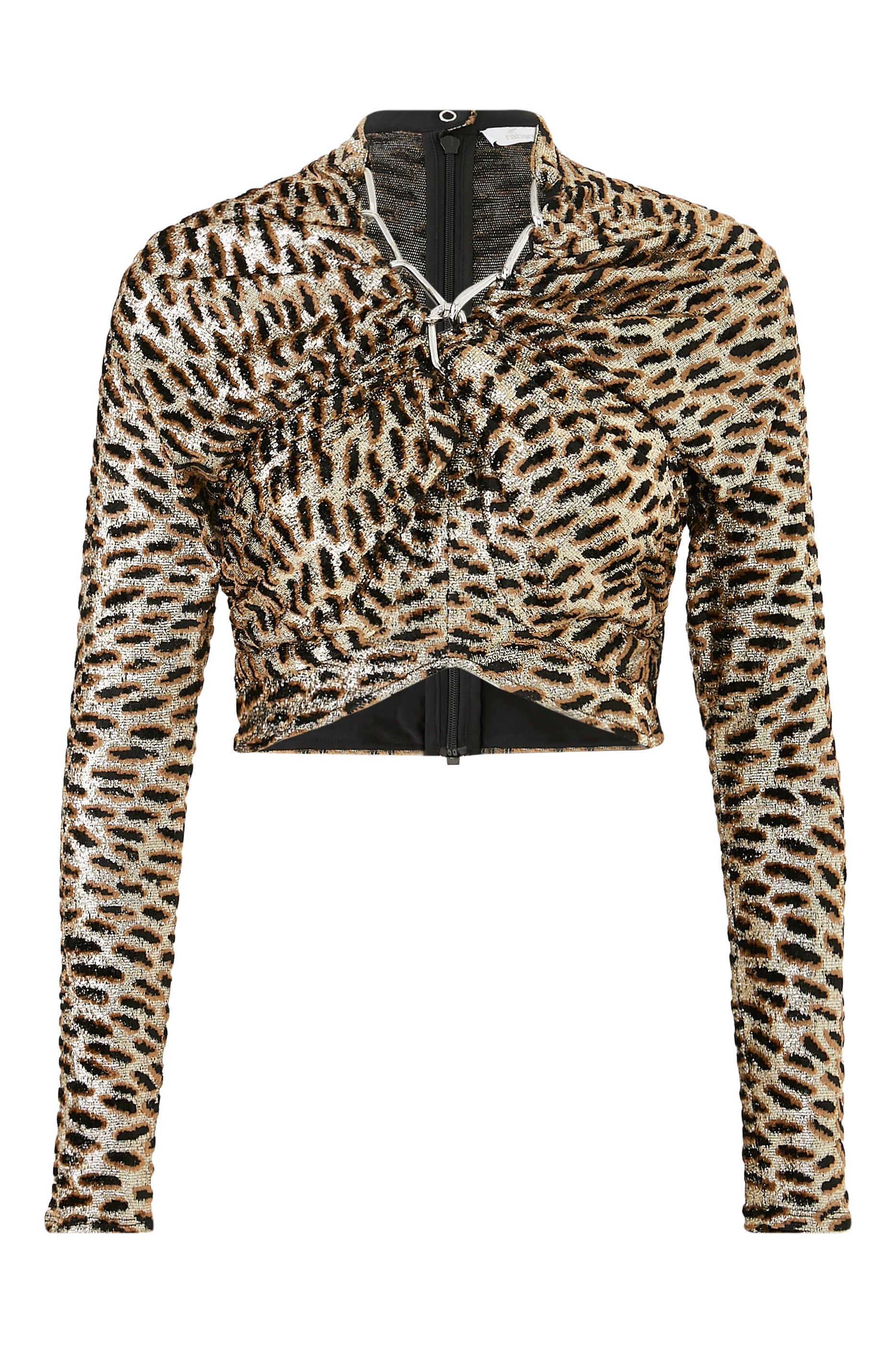 بلوزة قصيرة بأكمام طويلة