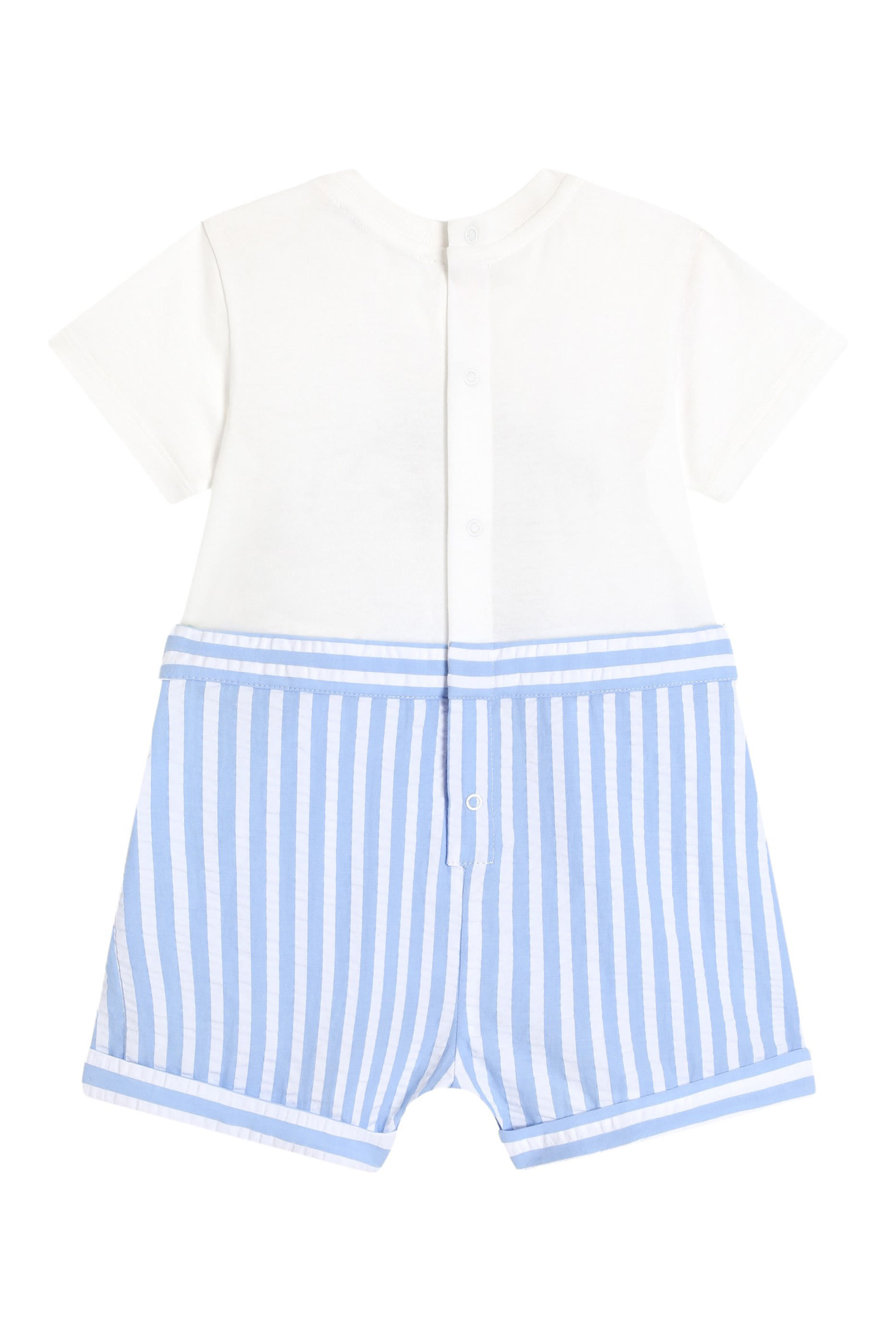 طقم هدية أفرول وقبعة بيني بشعار الماركة للأطفال