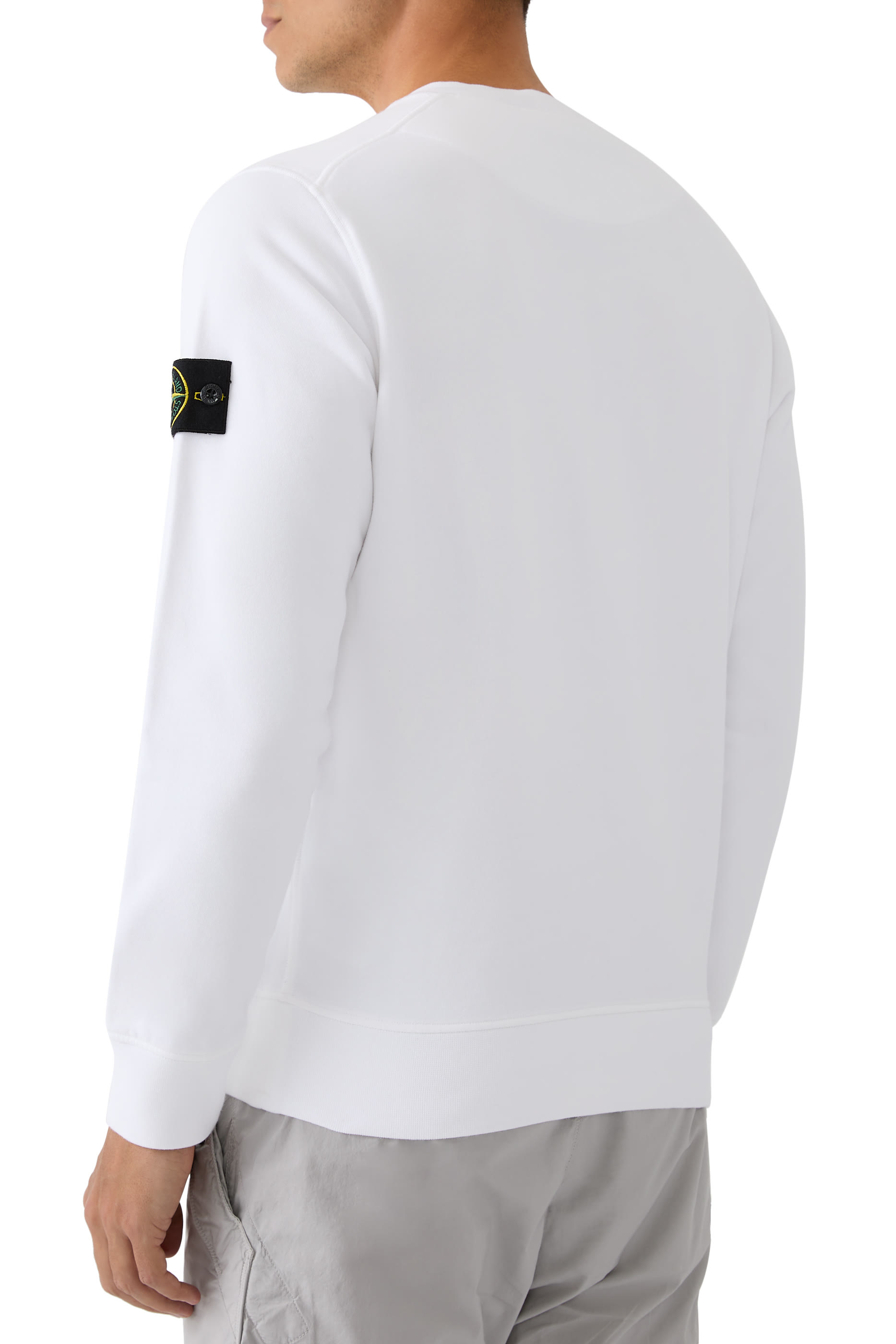 سويت شيرت بياقة ضيقة صوف قطن عضوي