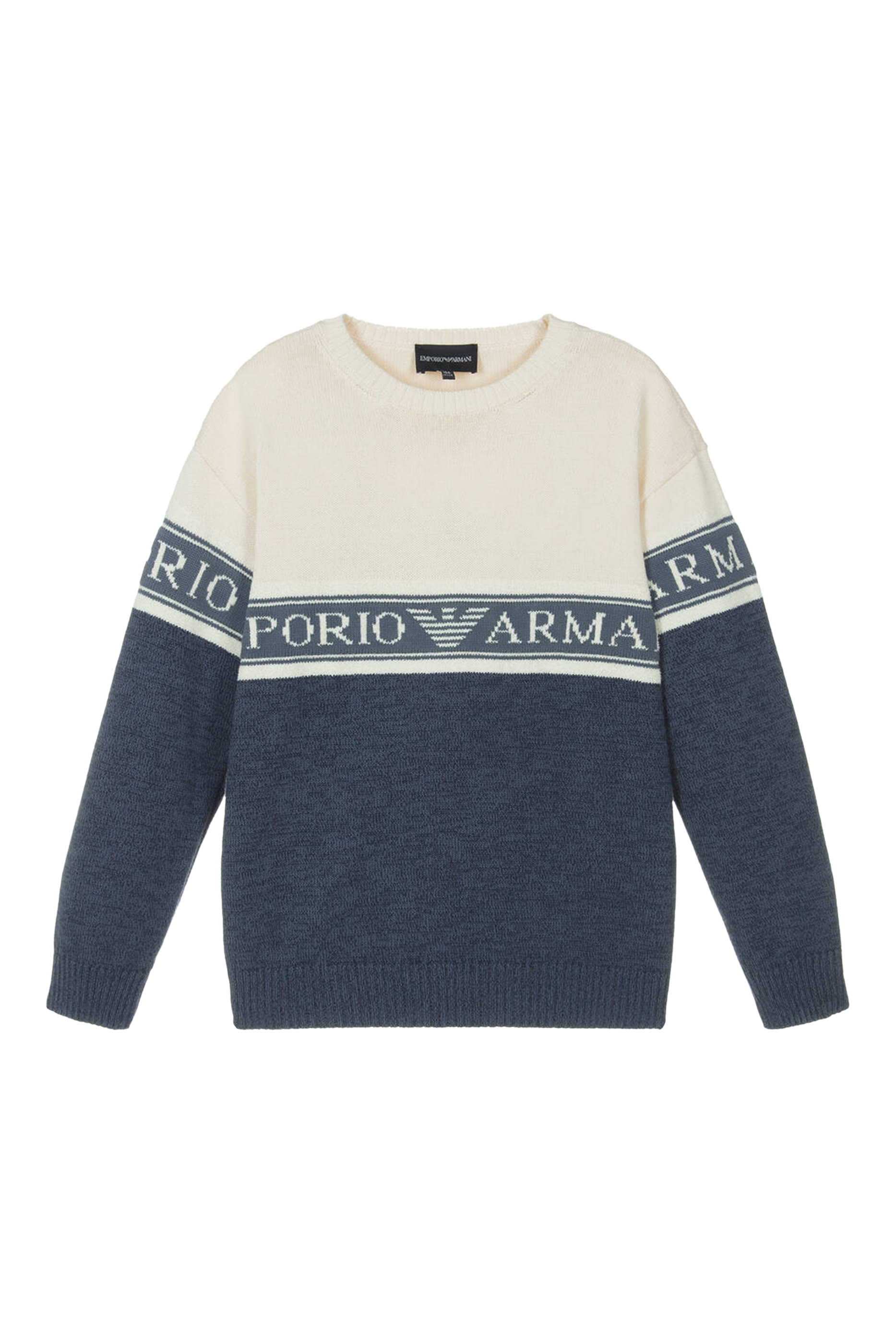 كنزة بشريط شعار الماركة للأطفال